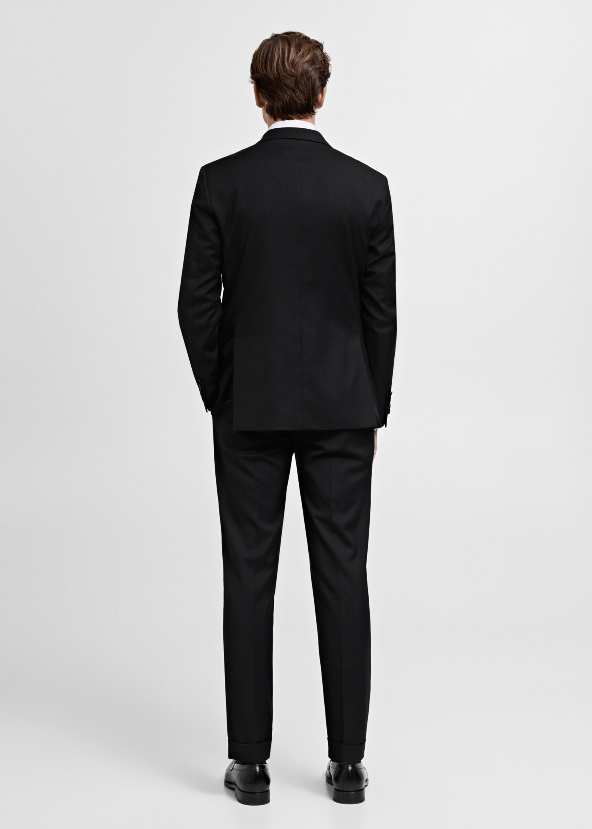 Americana vestit smoking slim fit - Revers de l'article, Negre. Ref: 77019229-00.