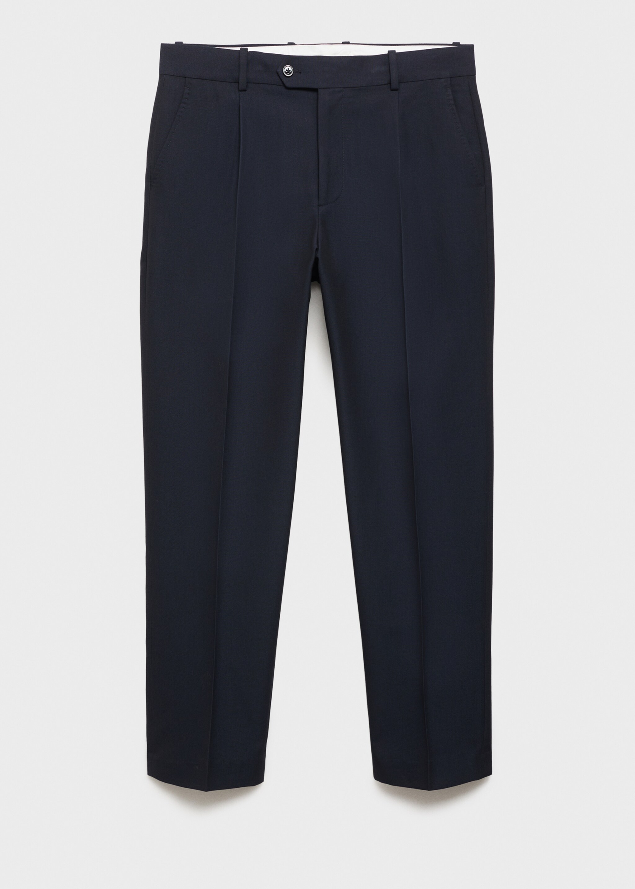 Slim fit suit trousers - Article without model, Dark Navy. Ref: 77019232-00.