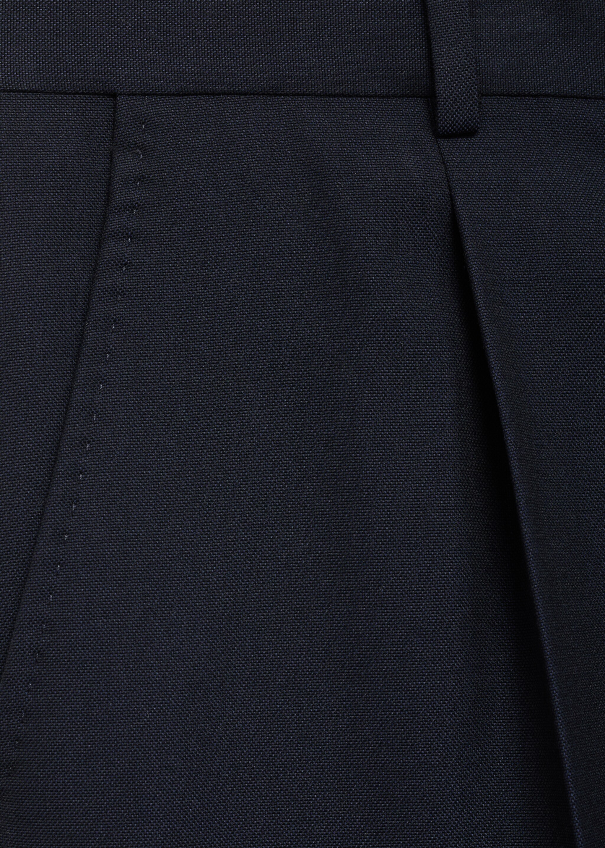 Slim fit suit trousers - Details of the article 0, Dark Navy. Ref: 77019232-00.