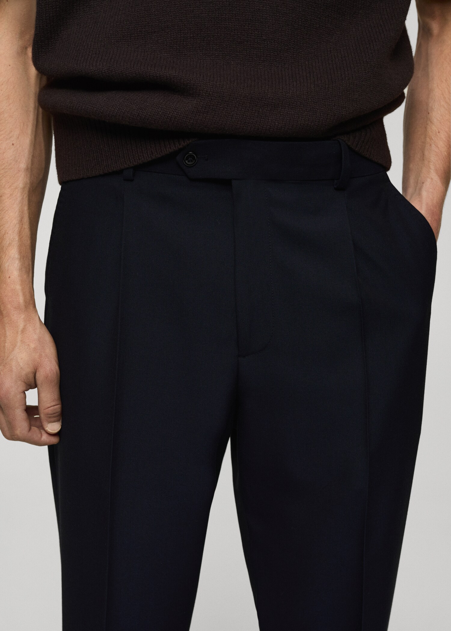 Slim fit suit trousers - Details of the article 1