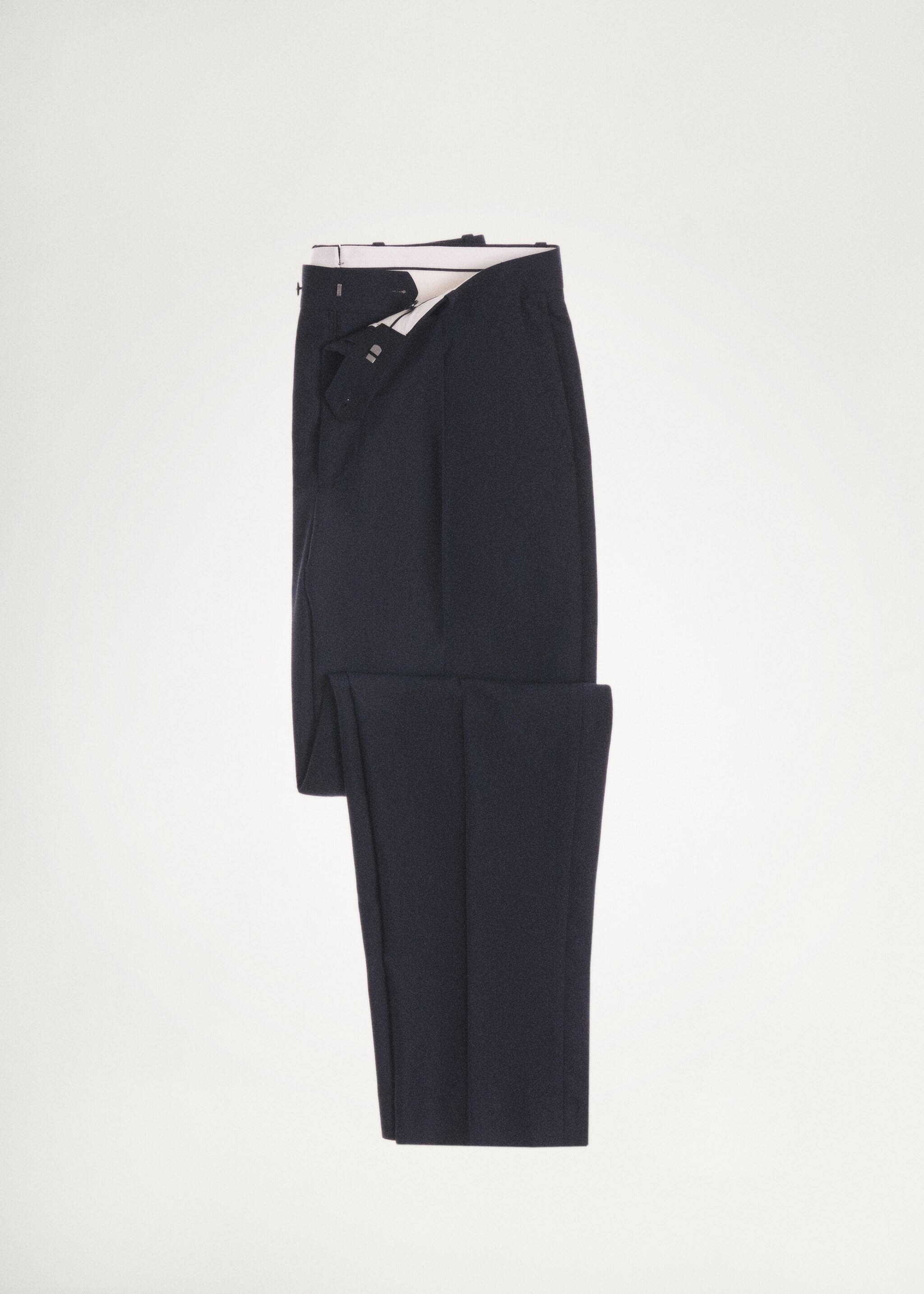 Slim fit suit trousers - Details of the article 5, Dark Navy. Ref: 77019232-00.