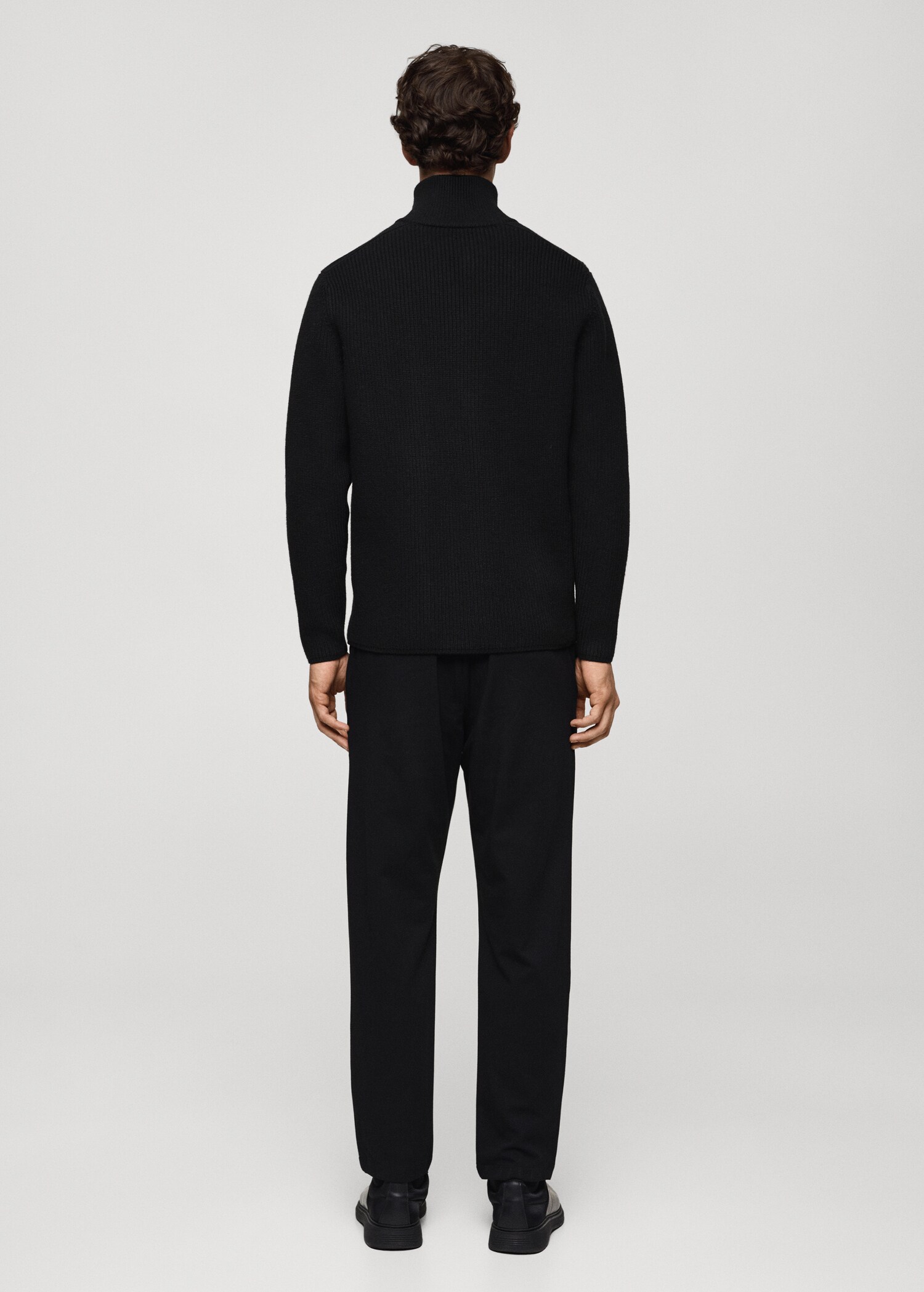 Zip-Pullover aus atmungsaktivem Coolmax®-Wollgemisch - Rückseite des Artikels