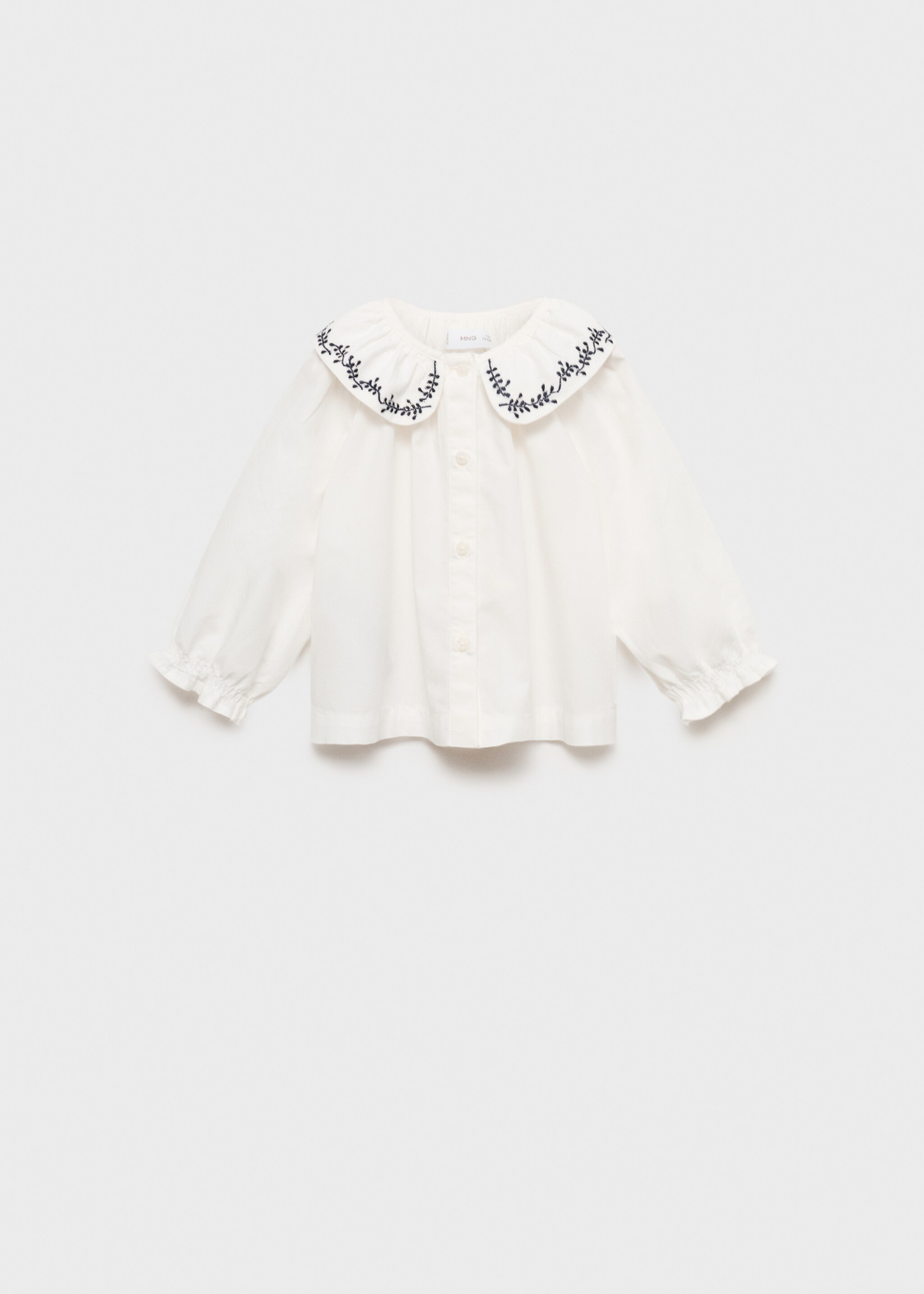 Bluza s izvezenim babydoll ovratnikom - Artikl bez modela