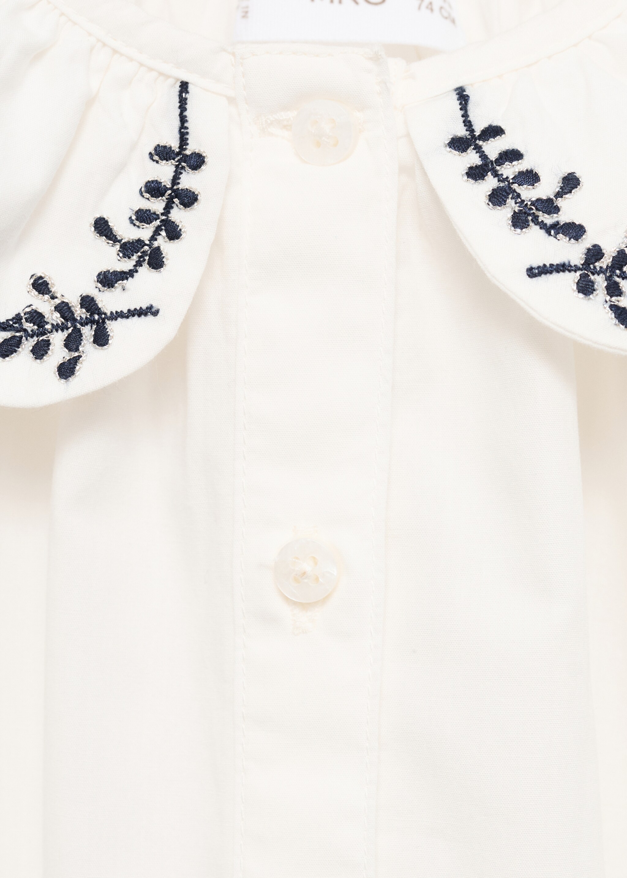 Bluza s izvezenim babydoll ovratnikom - Detalji artikla 0