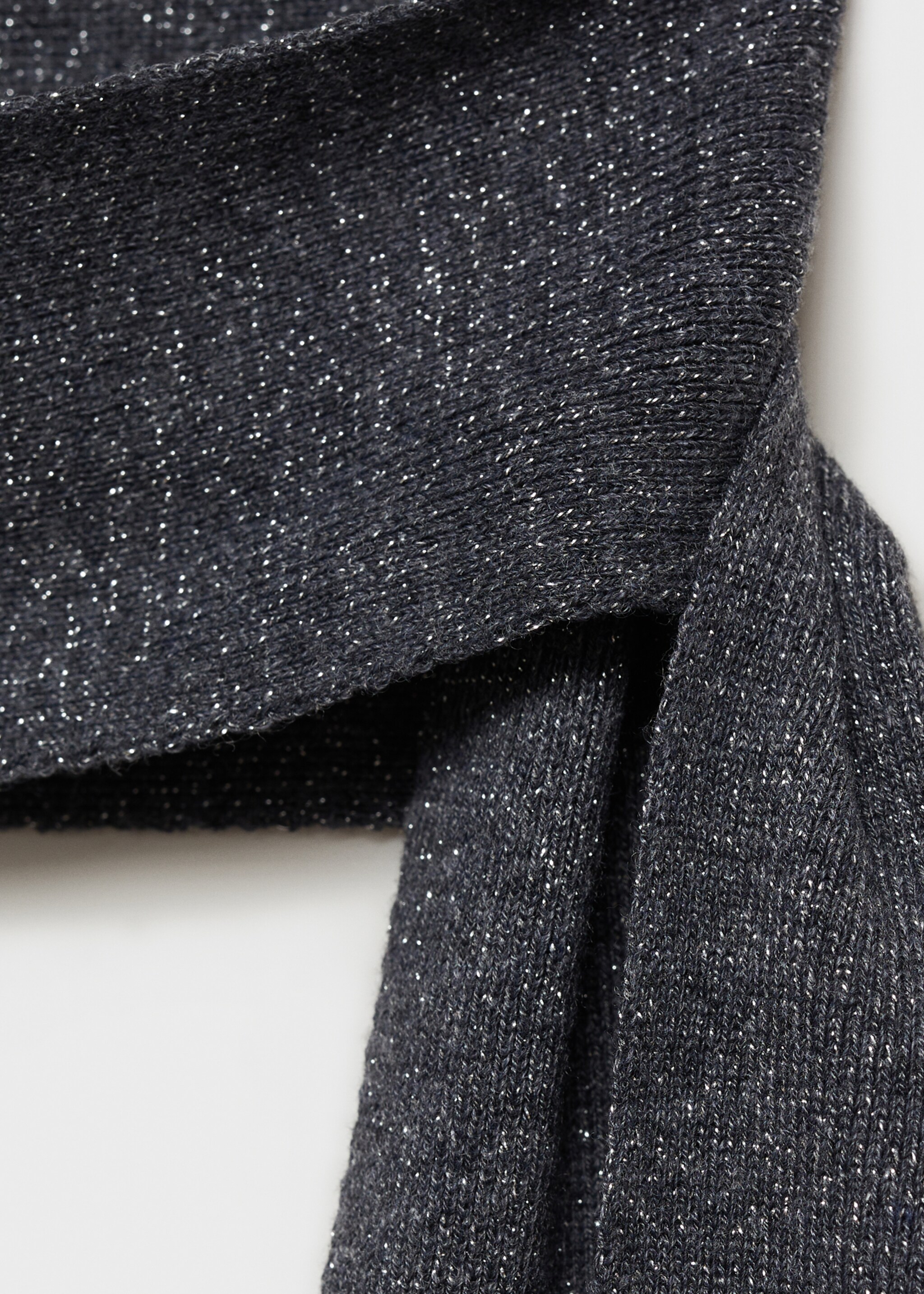 Lurex top with bow - Details of the article 8, Grey. Ref: 77019406-00.