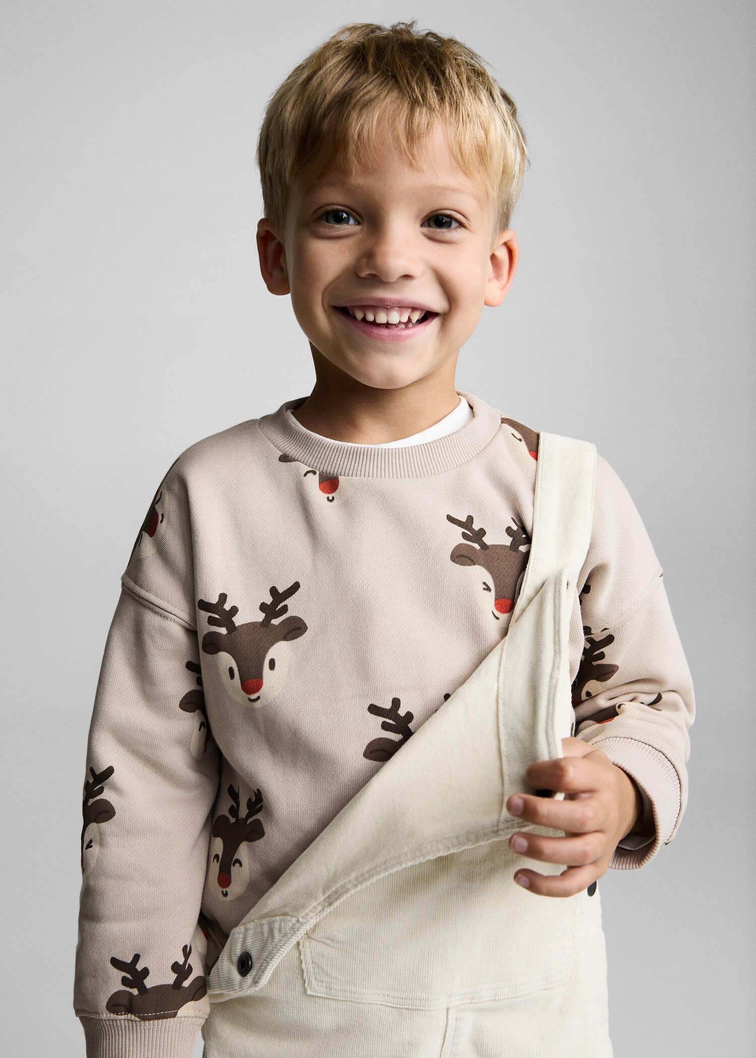 Sudadera estampada renos - Plano medio