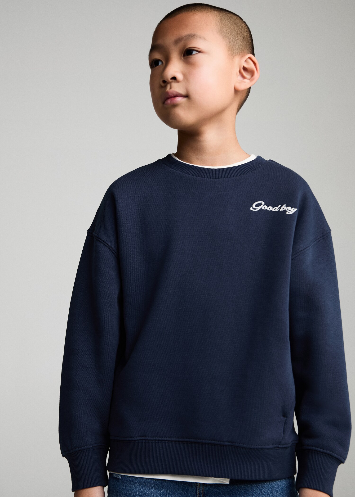 Gemustertes Baumwoll-Sweatshirt - Mittlere Ansicht