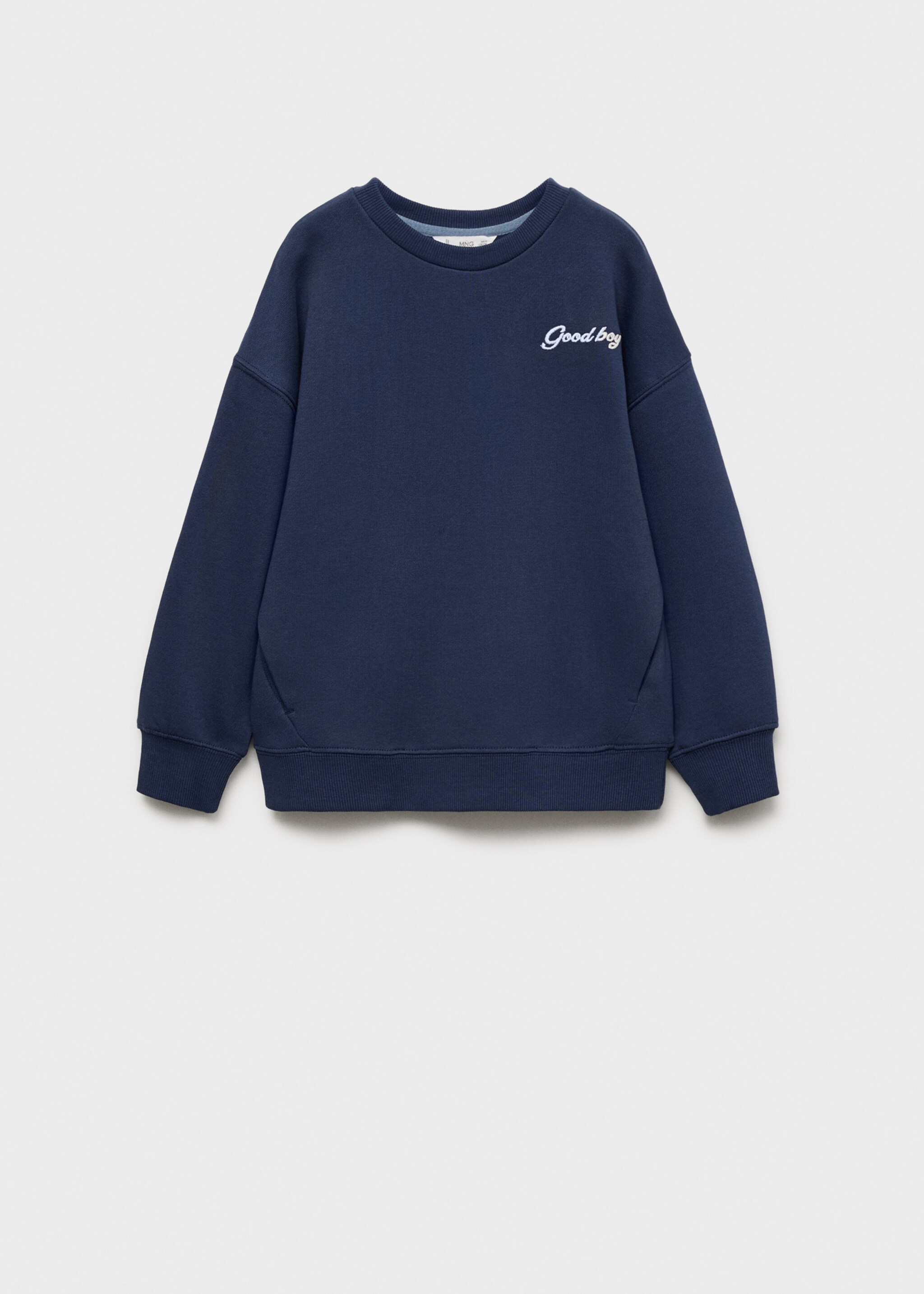 Gemustertes Baumwoll-Sweatshirt - Artikel ohne Model, Dunkles Marineblau. Ref: 77019411-00.