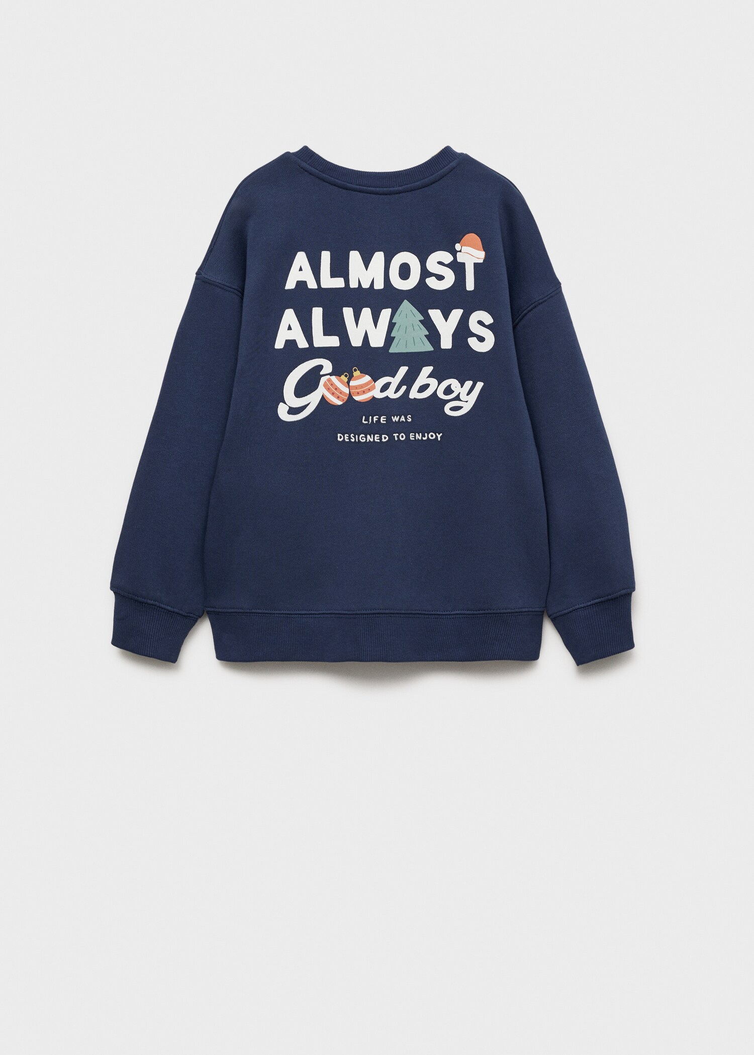 Gemustertes Baumwoll-Sweatshirt - Rückseite des Artikels