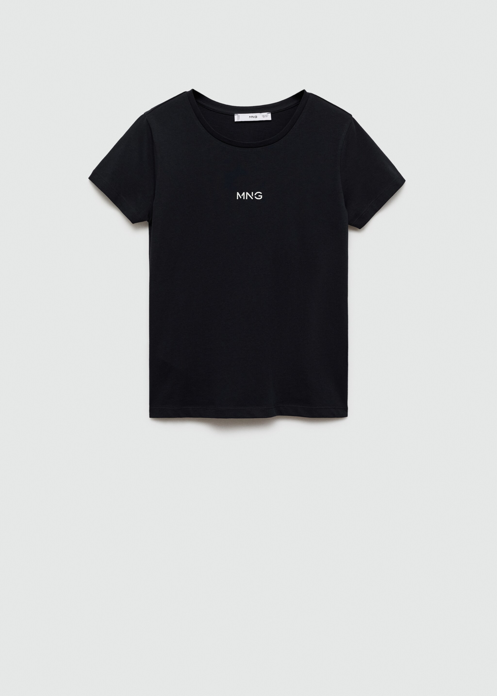 Metallic logo T-shirt - Article without model, Black. Ref: 77019805-00.