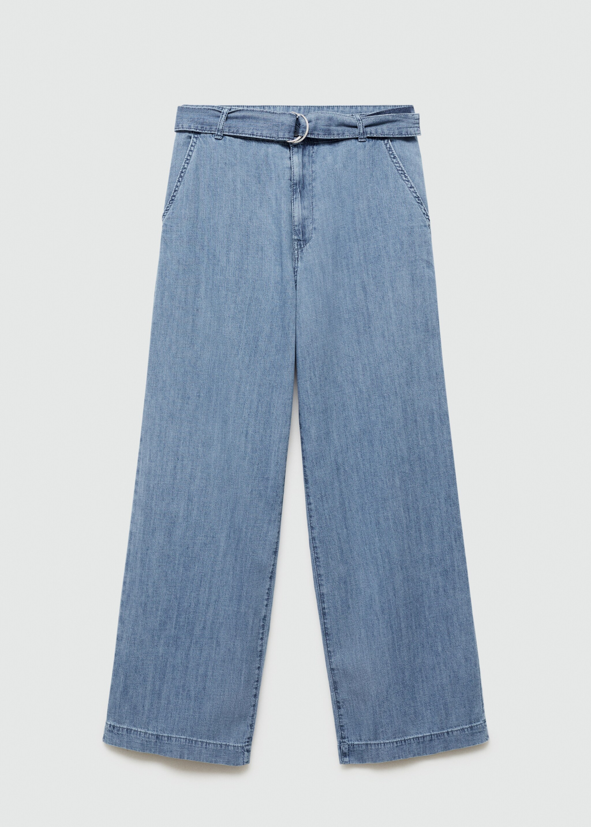 Flowy wideleg trousers with belt - Article without model