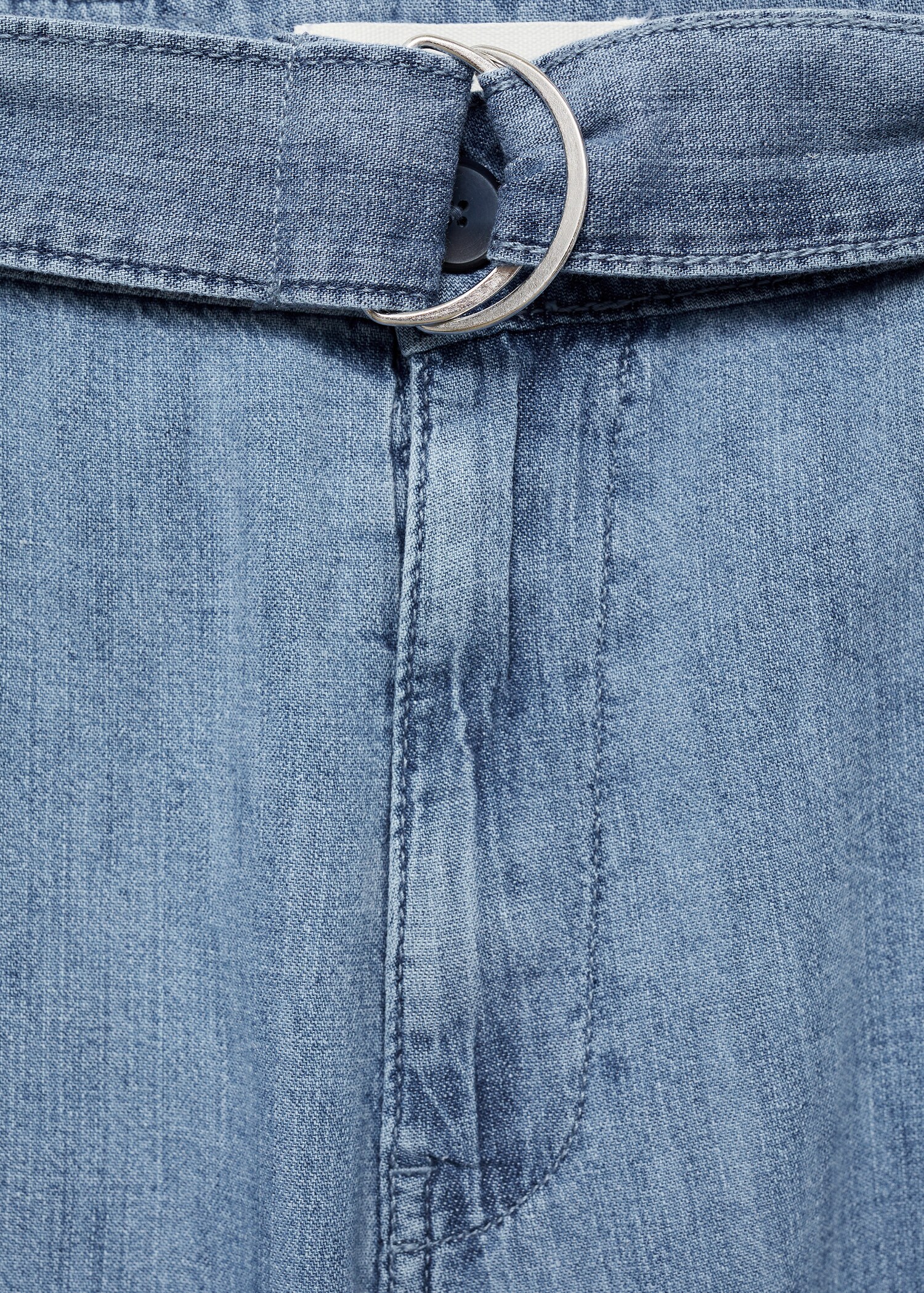 Flowy wideleg trousers with belt - Details of the article 8