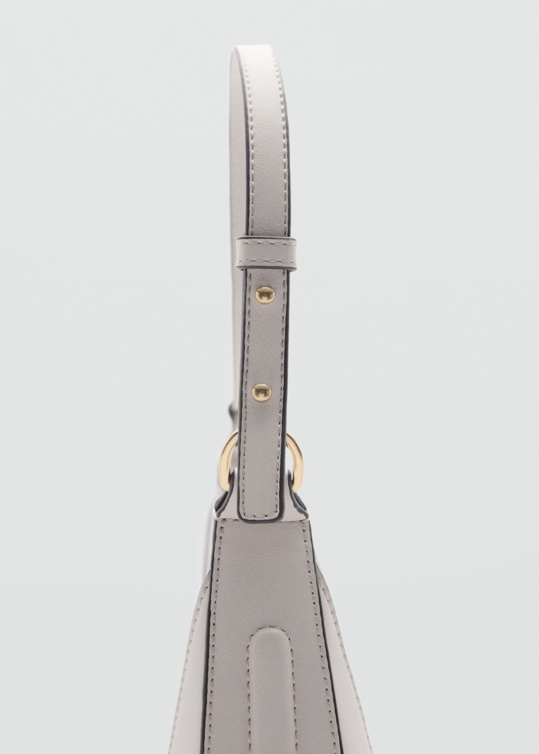 Short-handle shoulder bag - Details of the article 1, Ecru. Ref: 77020324-00.