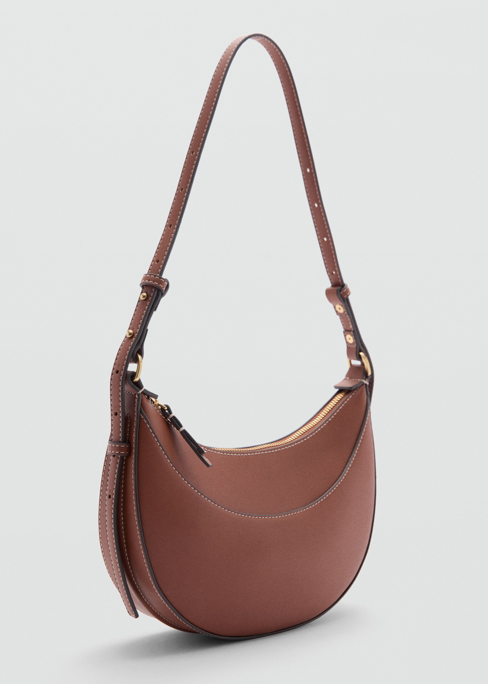Ovaalvormige tas met kort handvat - Middenvlak, Middenbruin. Ref: 77020325-00.