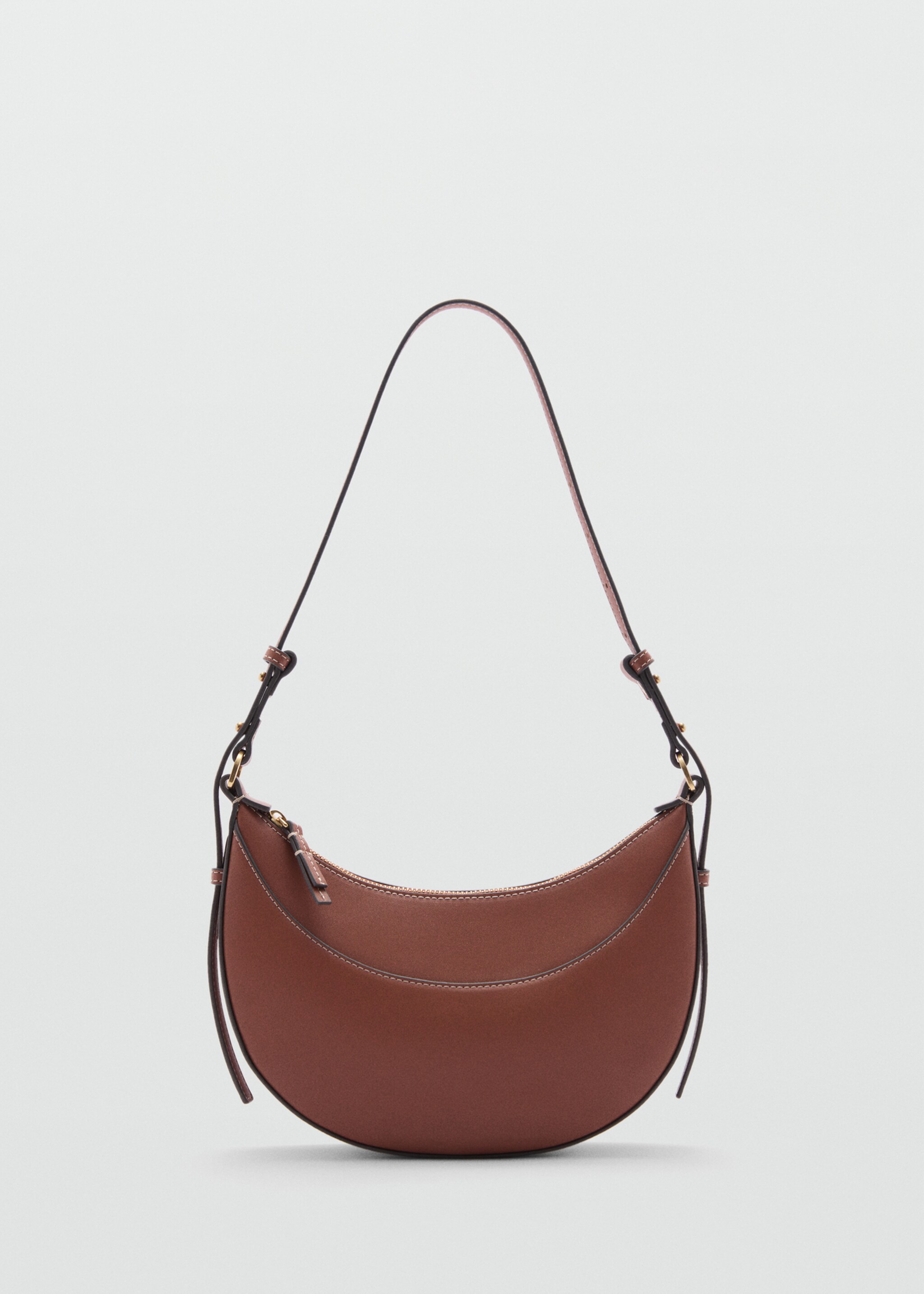 Ovaalvormige tas met kort handvat - Artikel zonder model, Middenbruin. Ref: 77020325-00.