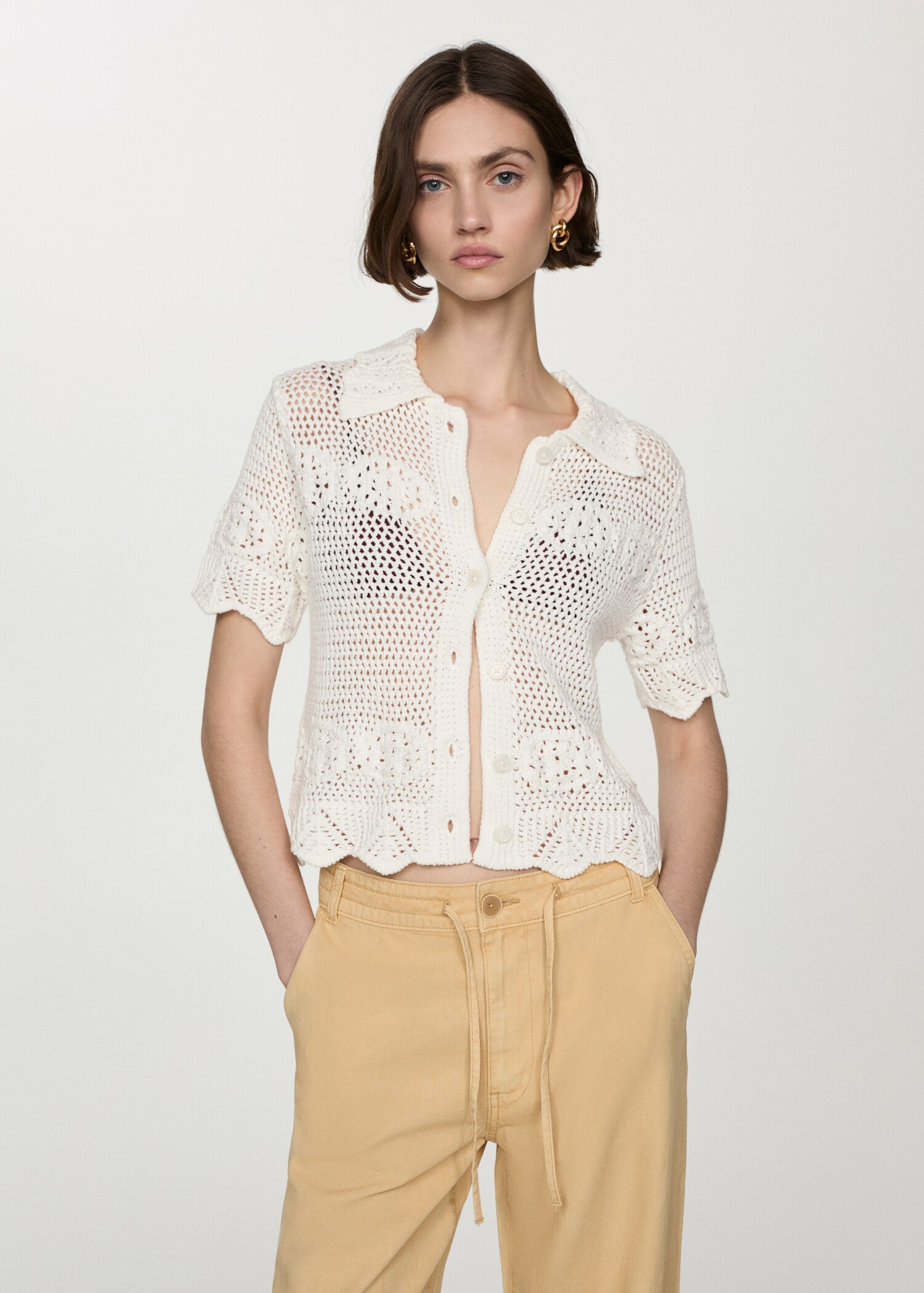 Crochet knitted cardigan - Details of the article 6