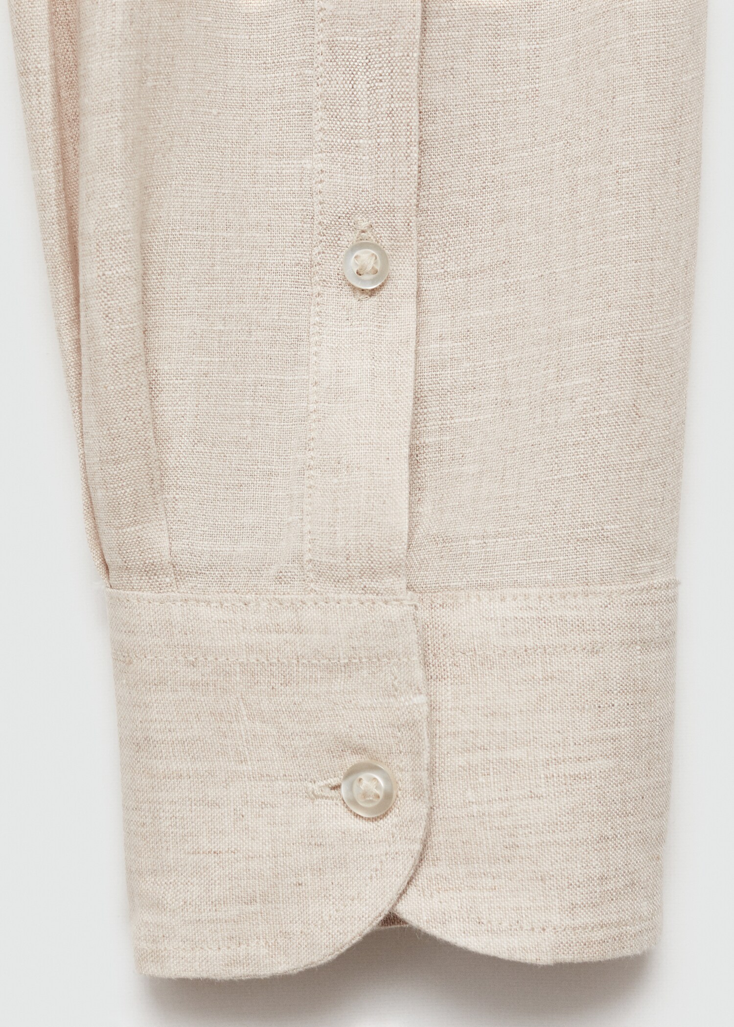 100% linen Mao collar shirt - Details of the article 0
