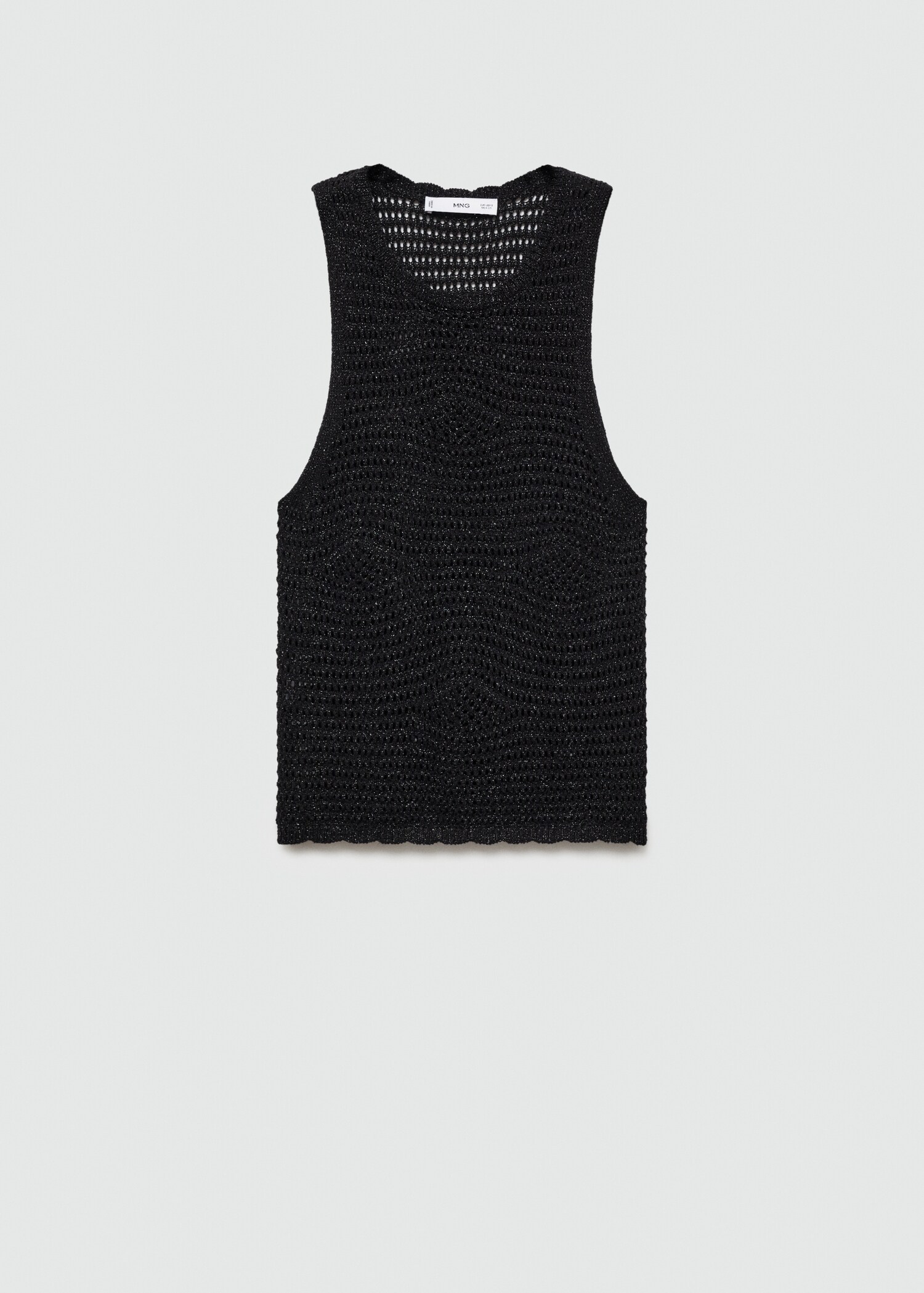 Openwork knitted lurex top - Article without model