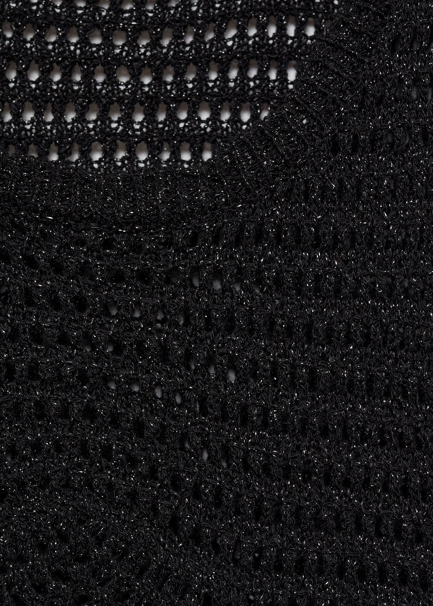 Openwork knitted lurex top - Details of the article 0