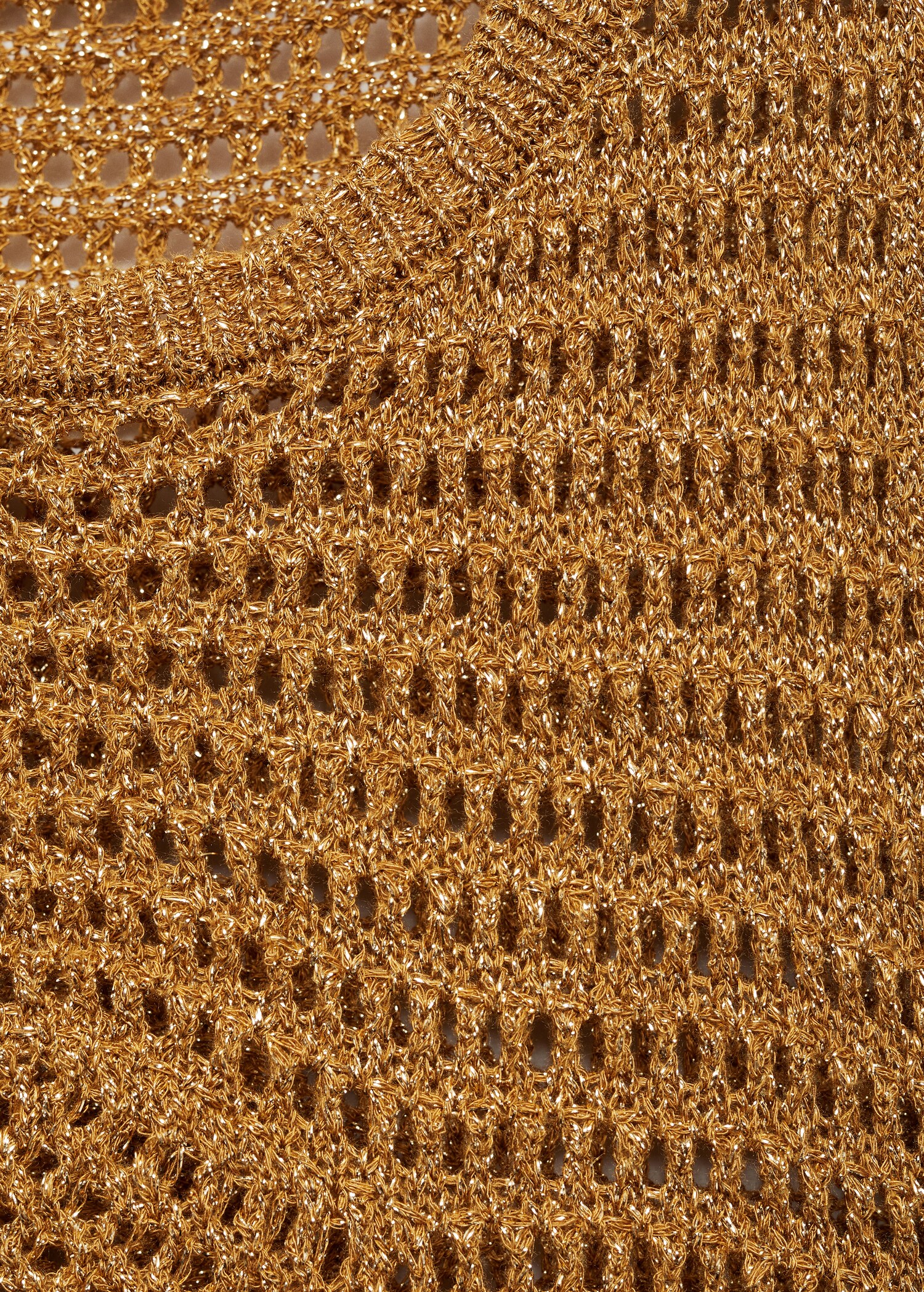 Openwork knitted lurex top - Details of the article 0