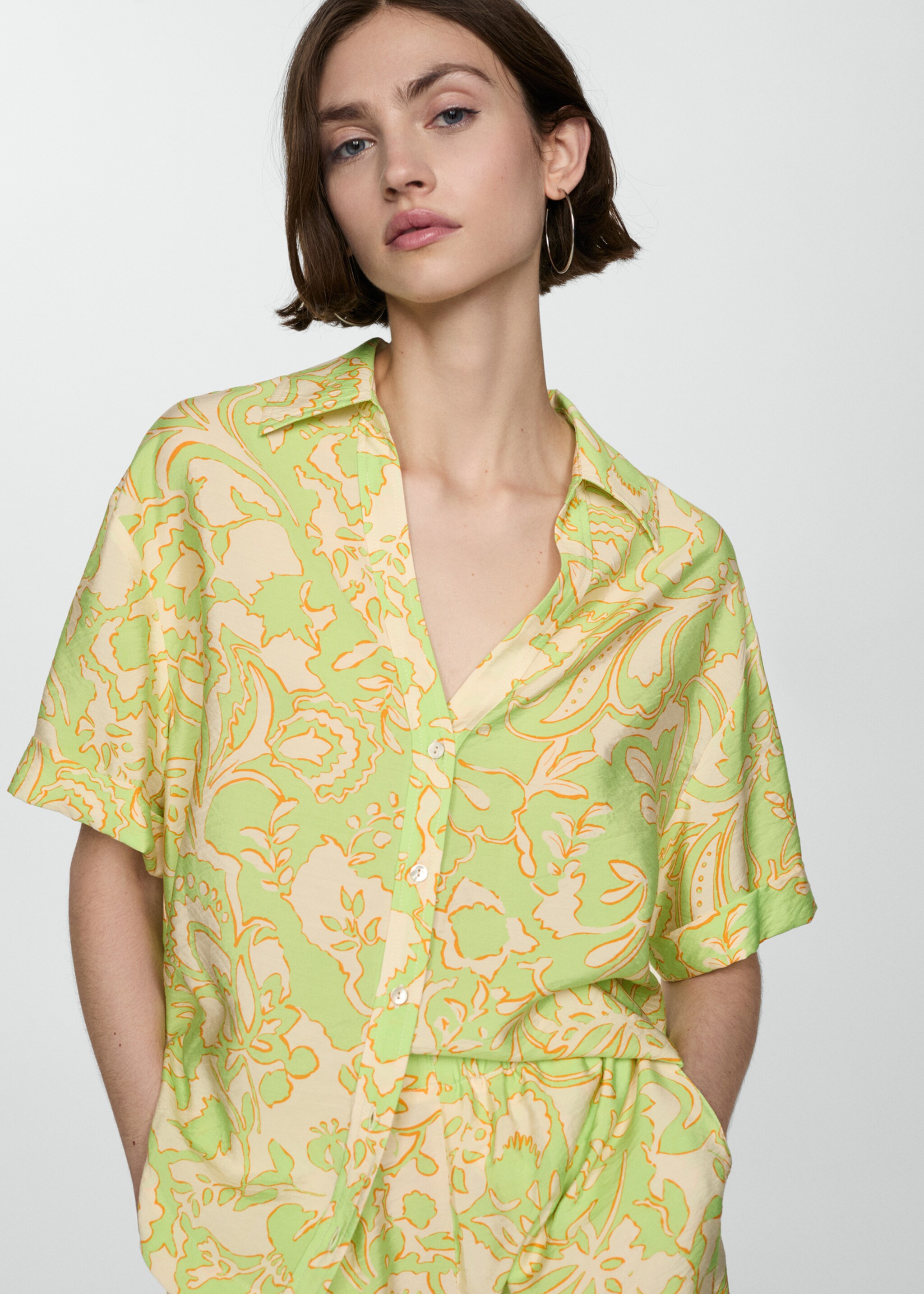 Printed short-sleeved shirt - Medium plane