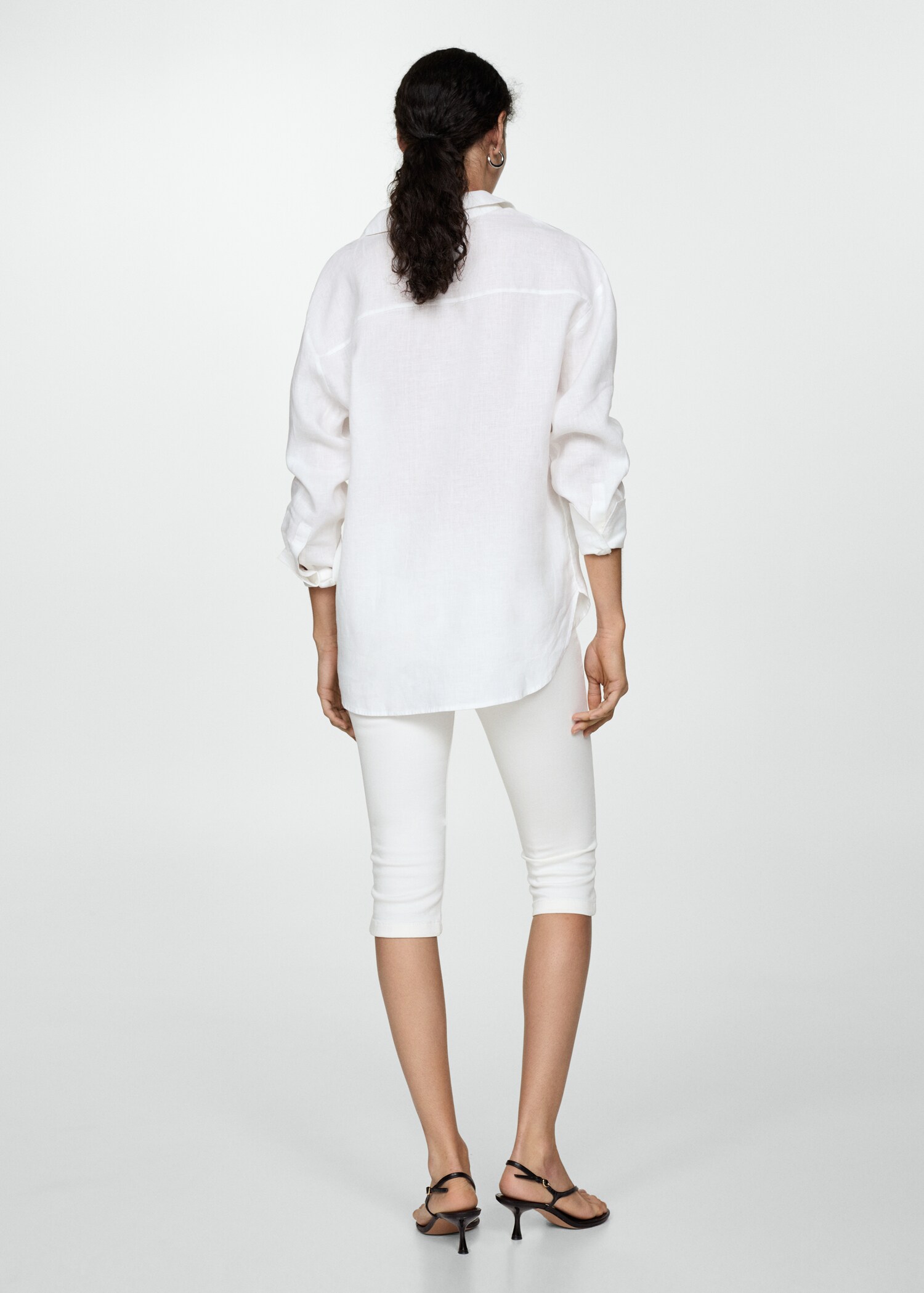 100% linen long-sleeved shirt - Reverse of the article