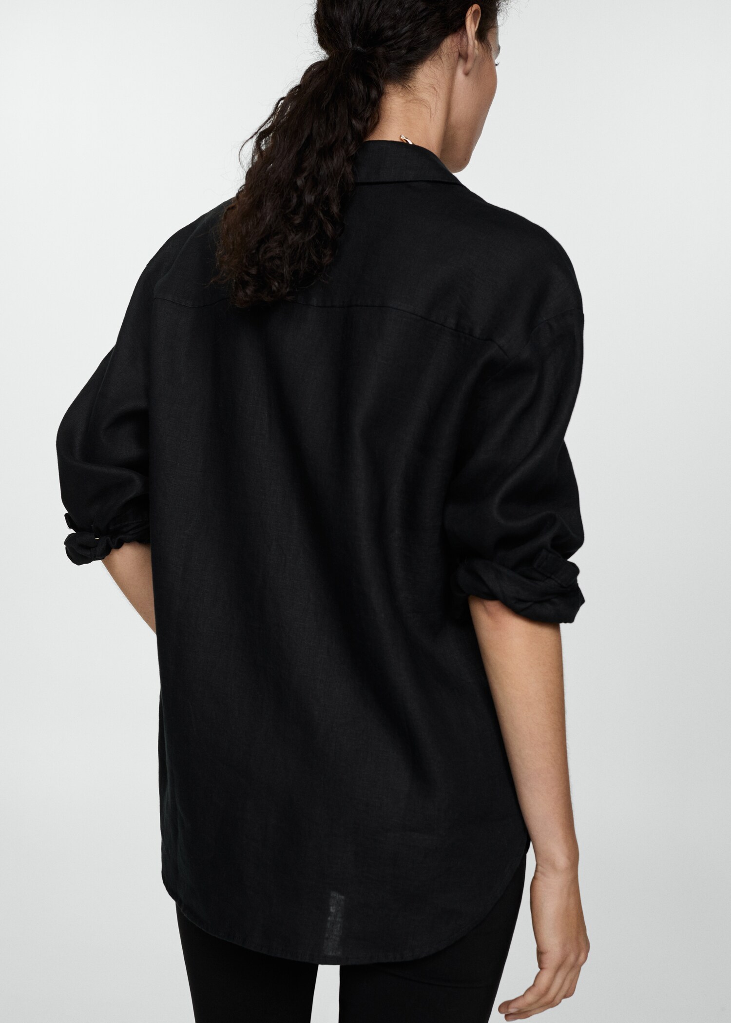 Camisa 100% lino manga larga - Reverso del artículo
