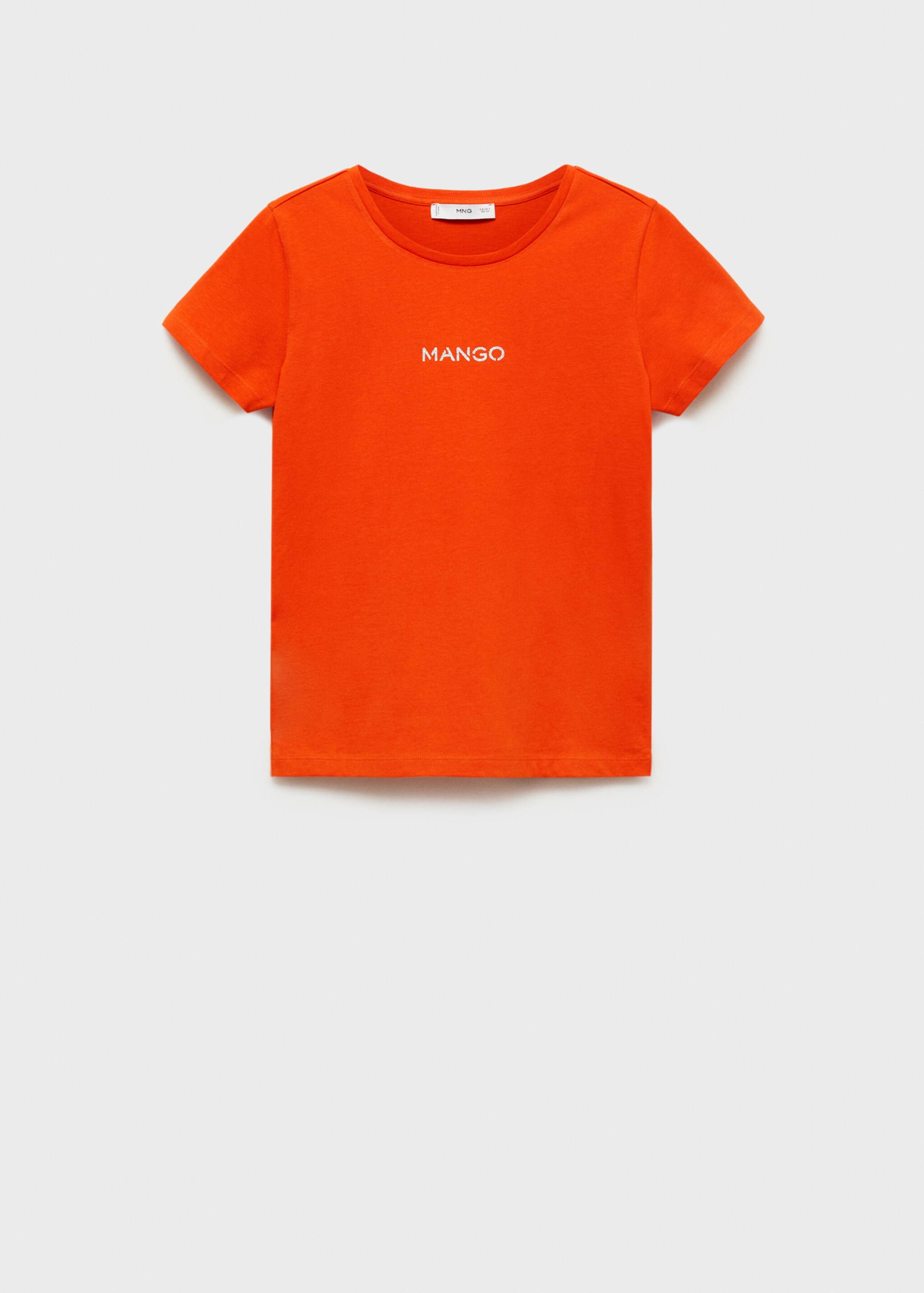 Baumwoll-T-Shirt mit Logo - Artikel ohne Model, Bräunliches Orange. Ref: 77020354-00.