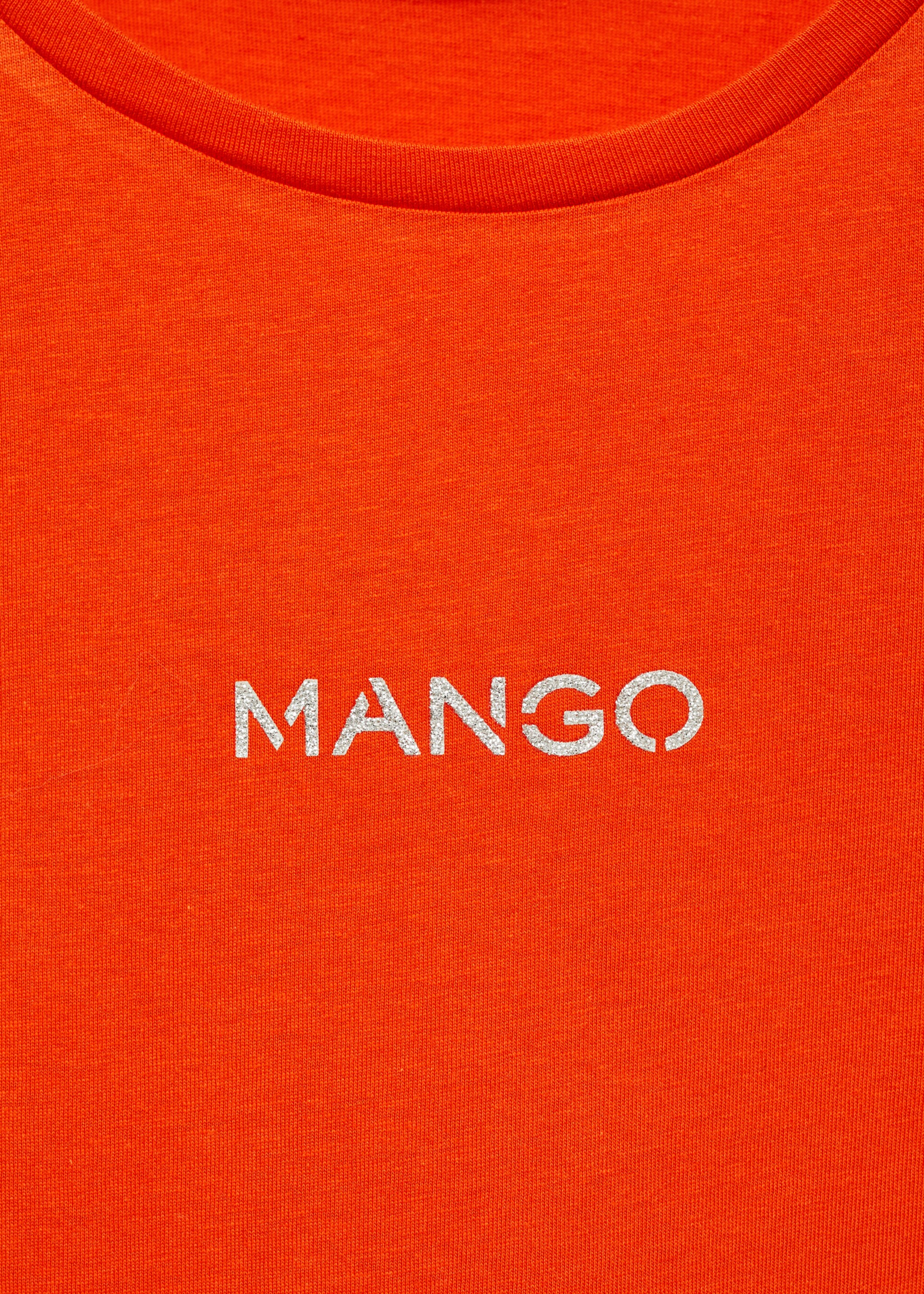 Baumwoll-T-Shirt mit Logo - Detail des Artikels 8, Bräunliches Orange. Ref: 77020354-00.