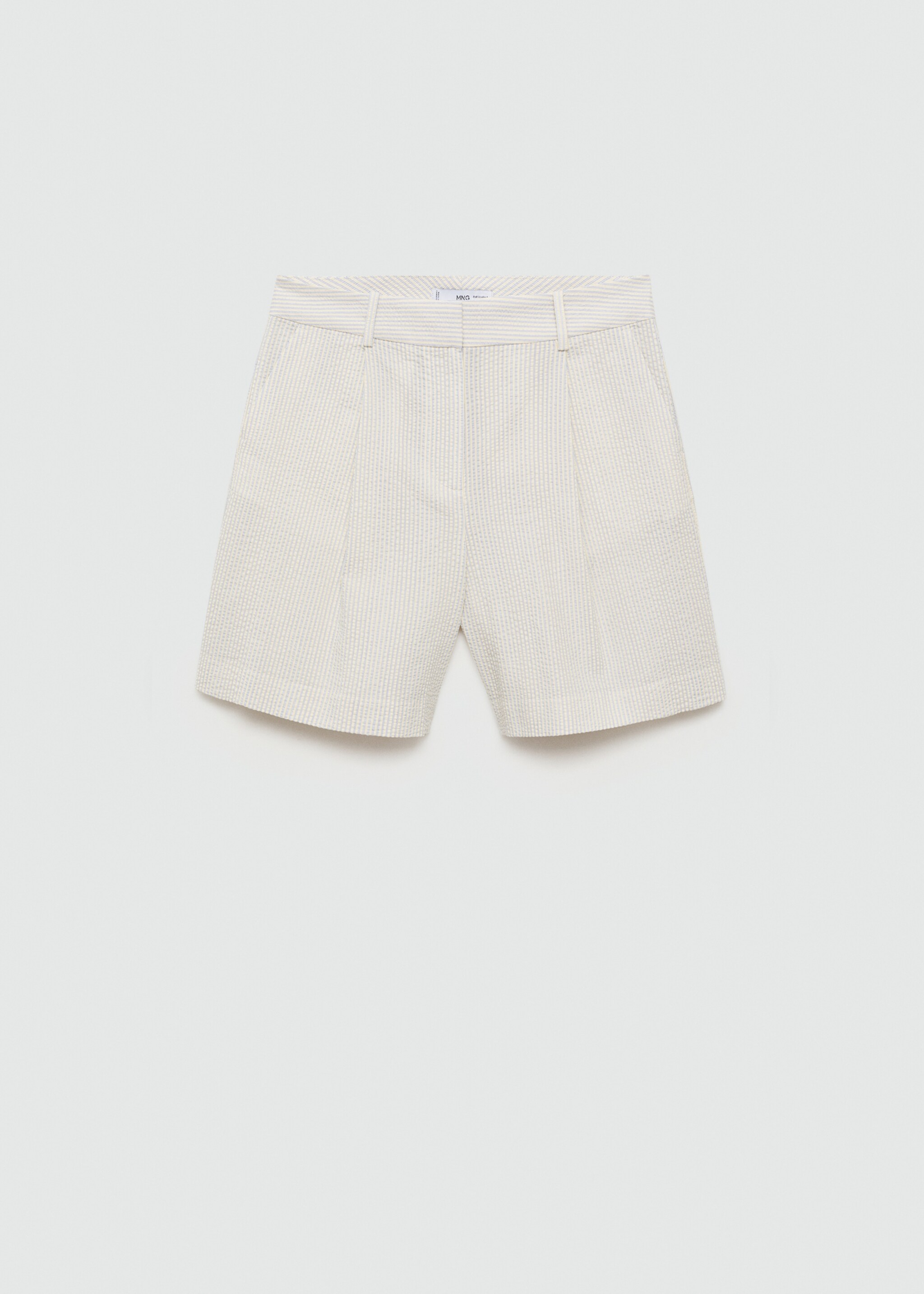 Striped cotton Bermuda shorts - Article without model