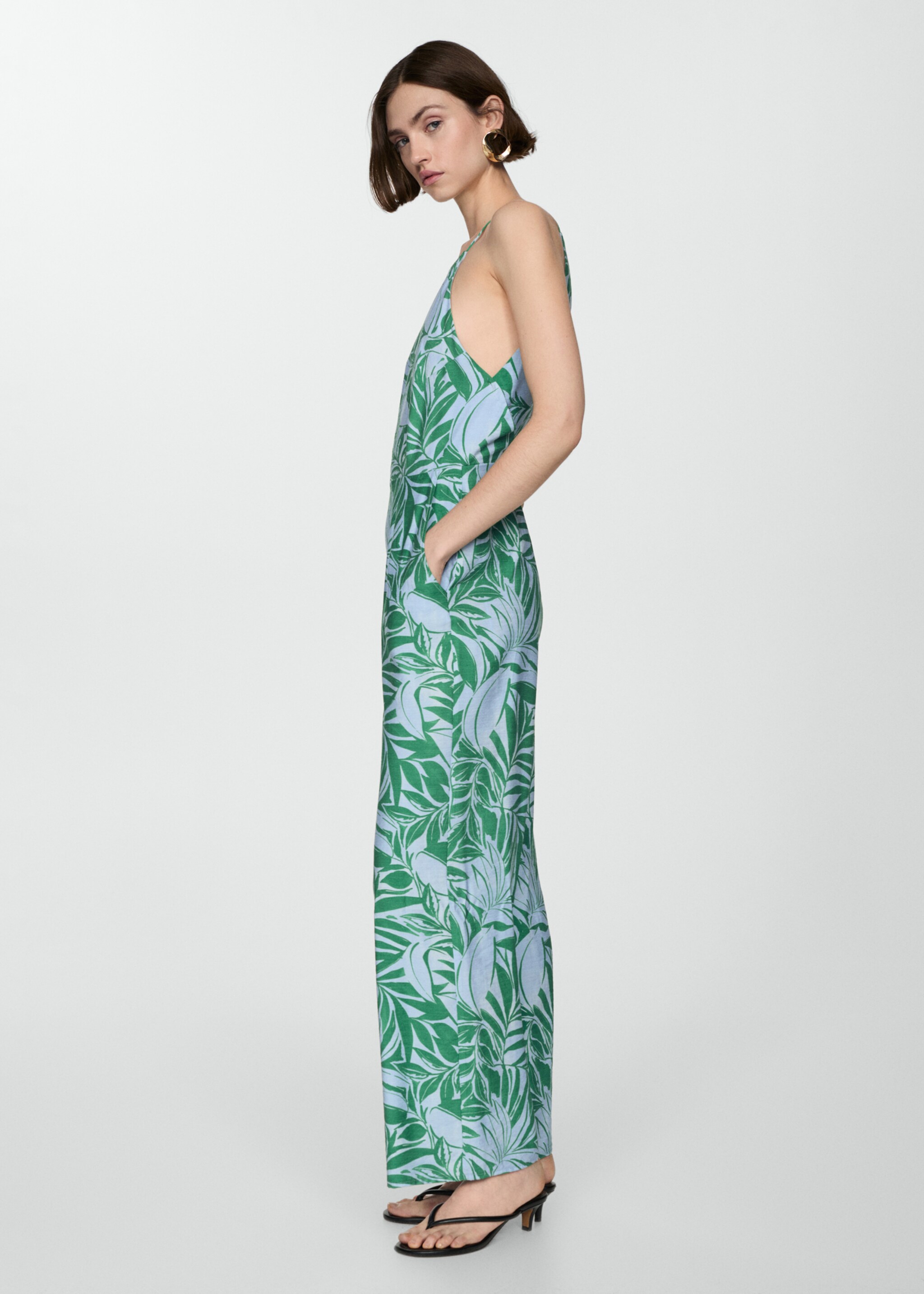 Jumpsuit met bloemetjesprint - Middenvlak