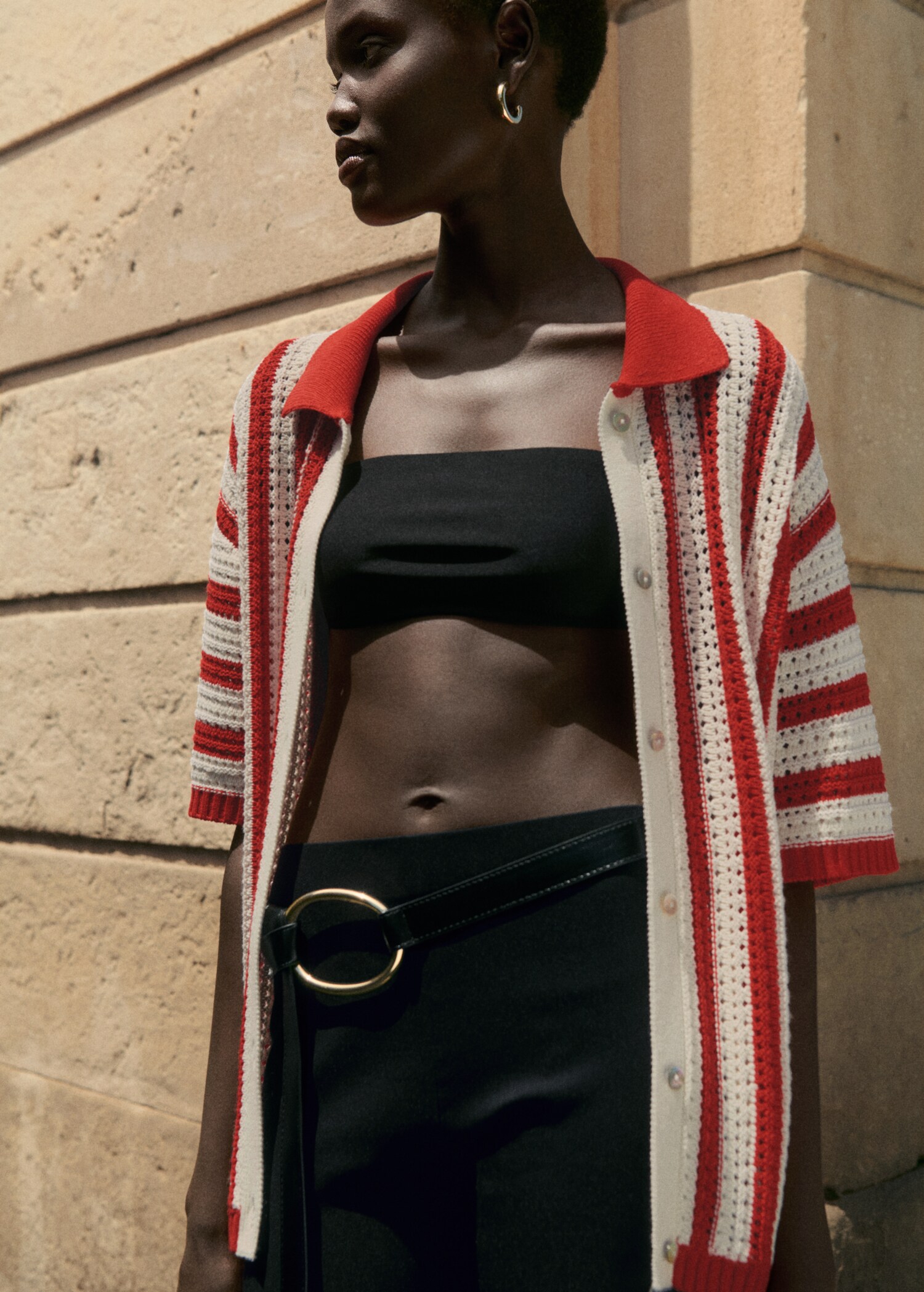 Textured crop top - Details of the article 6