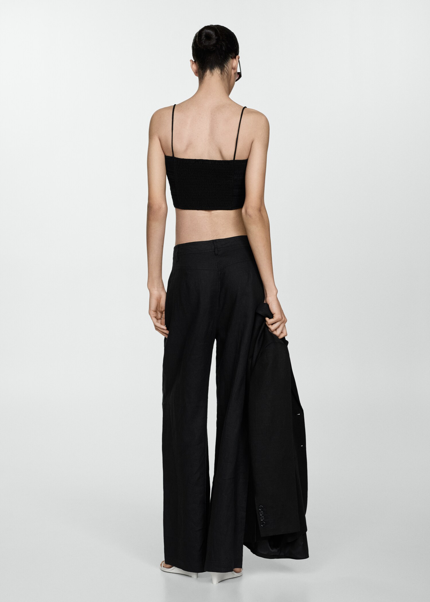 Textured crop top - Reverse of the article