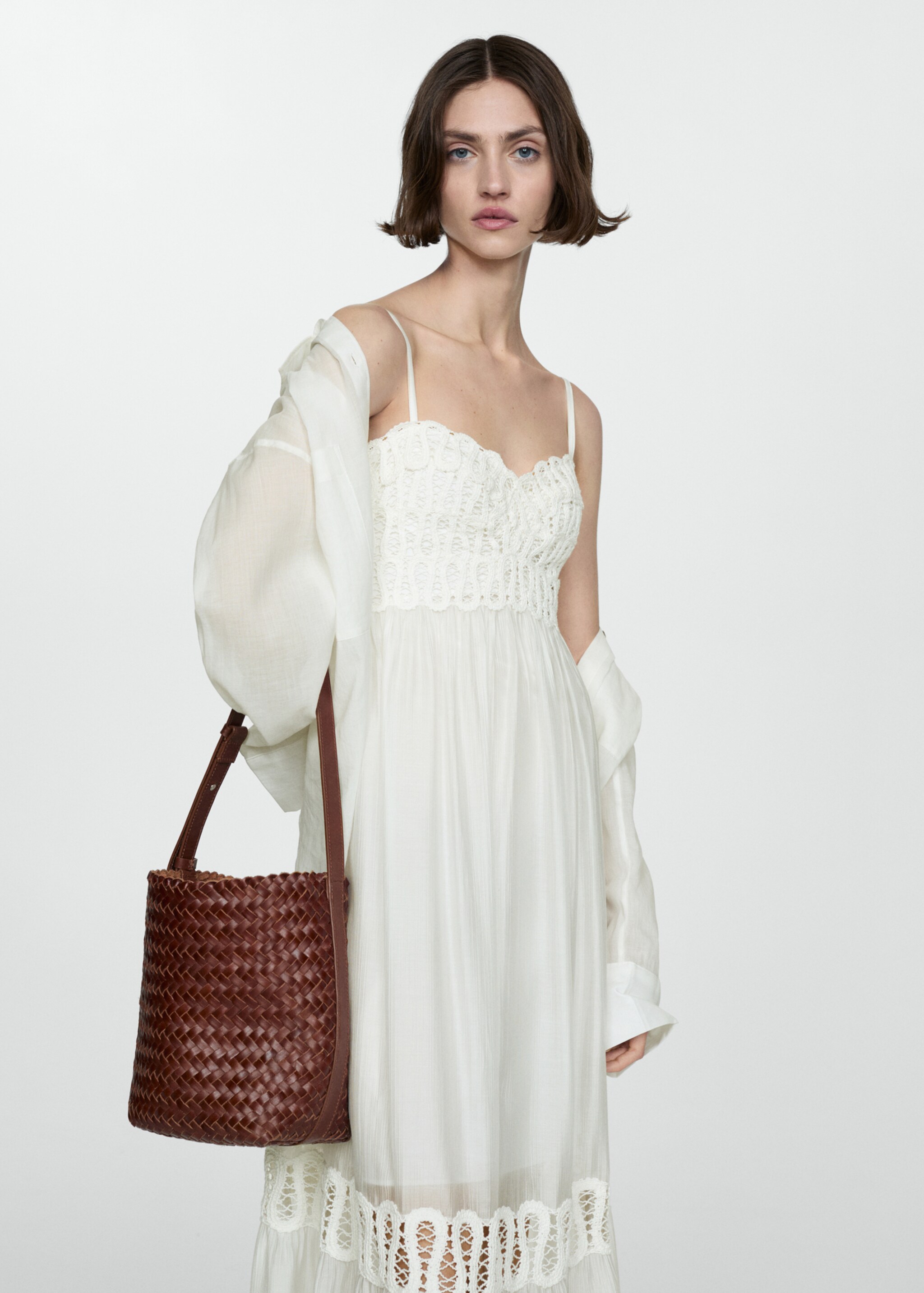 Embroidered detail dress - Medium plane