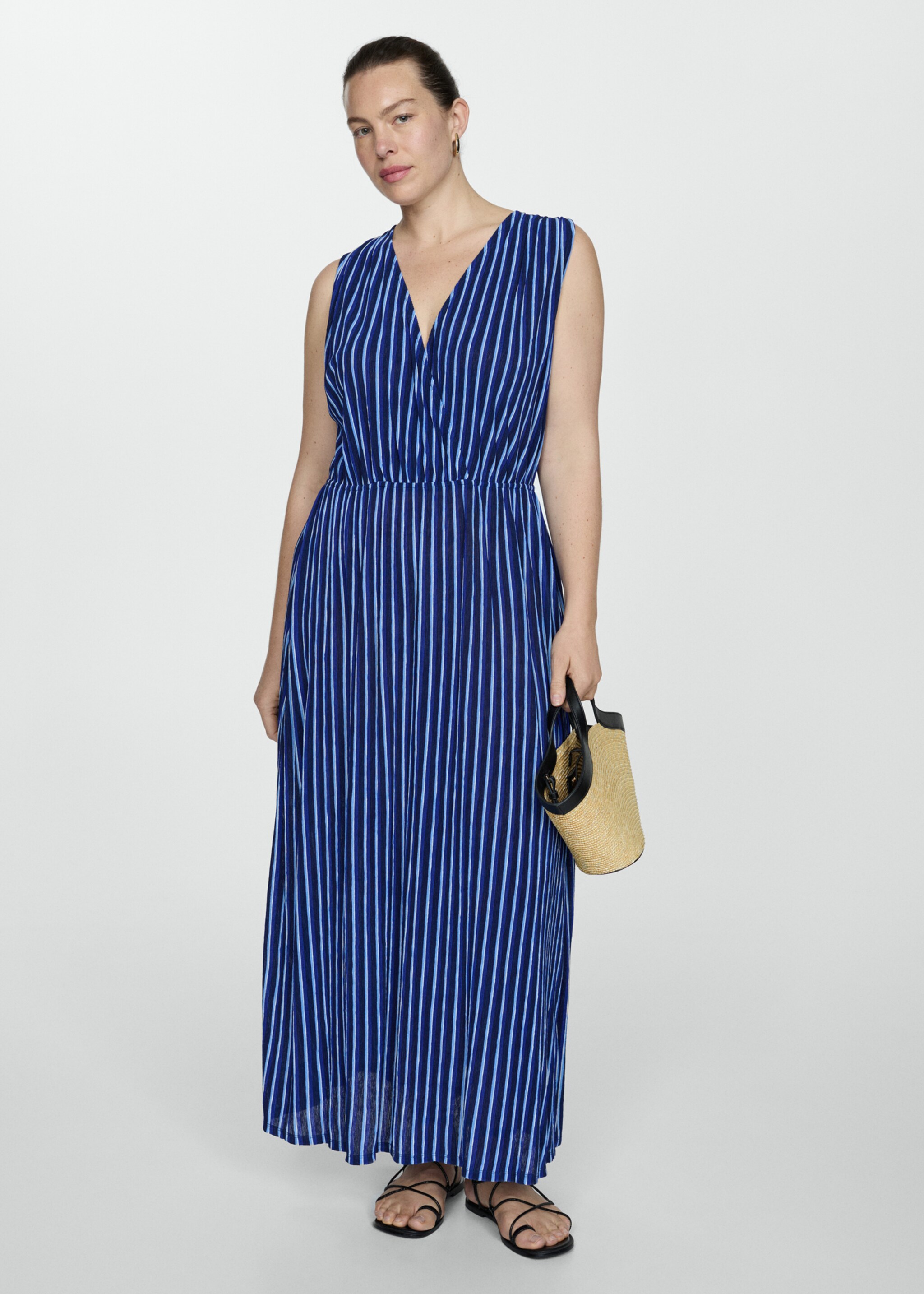 Stripe-print dress with bow - Details of the article 3