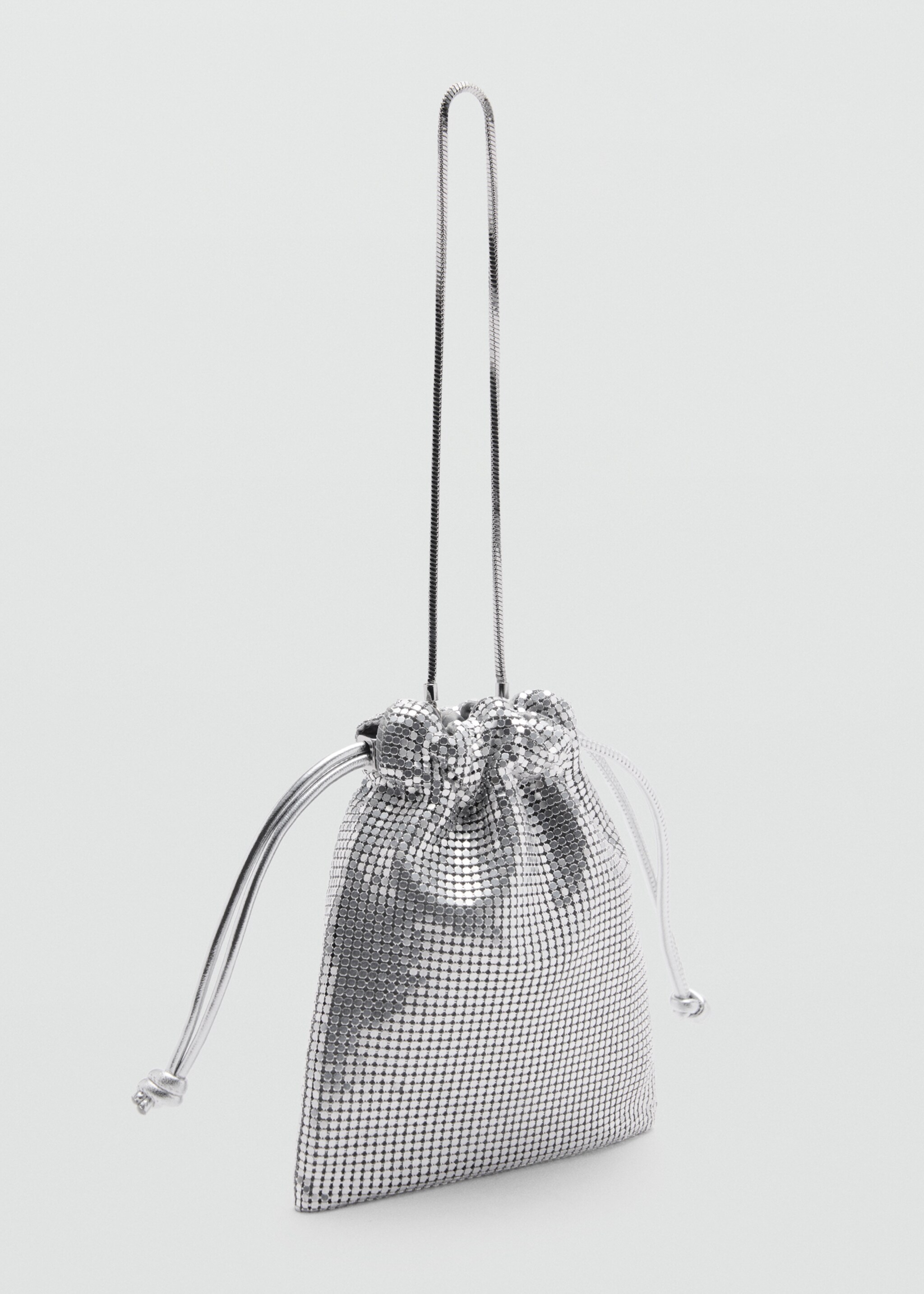 Sequin handbag - Medium plane, Silver. Ref: 77020366-00.
