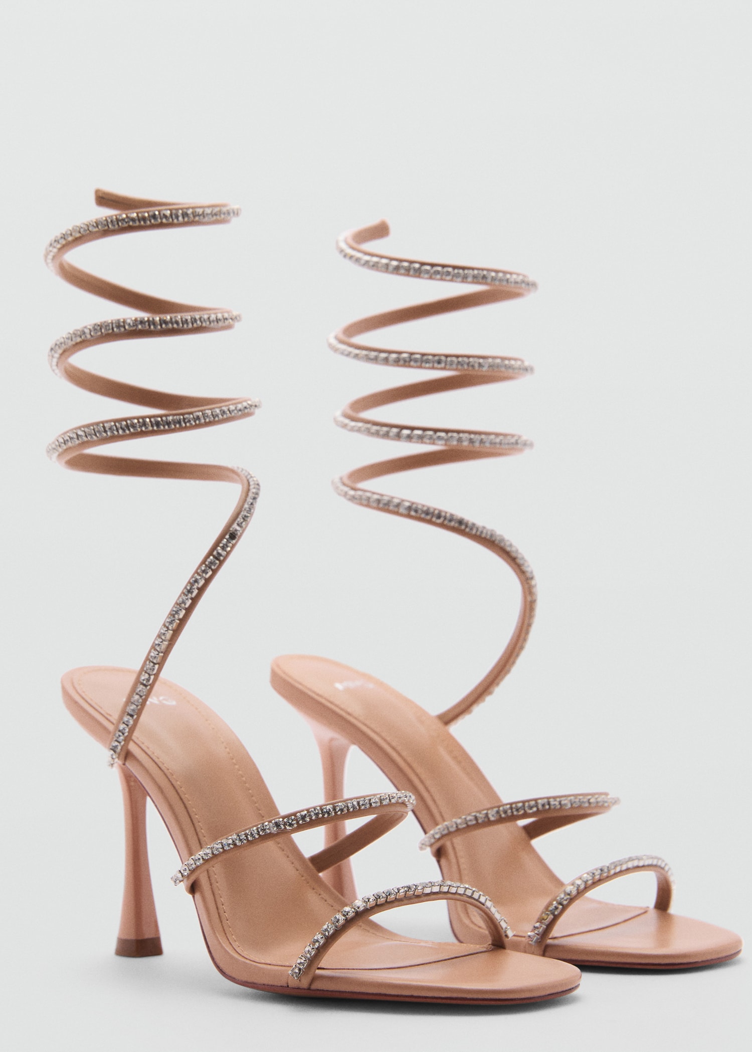 Sandali fasce glitter Donna MANGO OUTLET Italia - Main Image