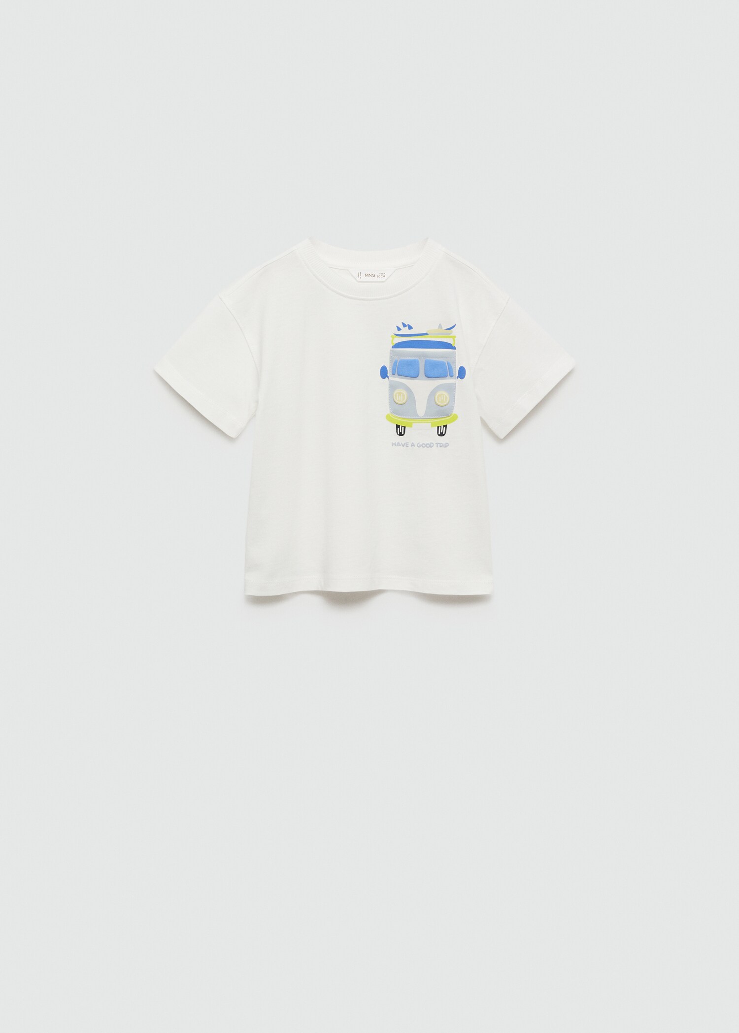 Tryckt bomull-blandning t-shirt - Artikel utan modell