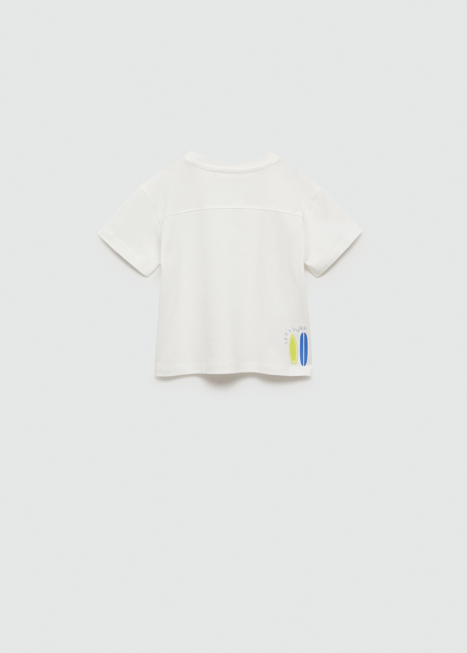 Tryckt bomull-blandning t-shirt - Artikelns baksida