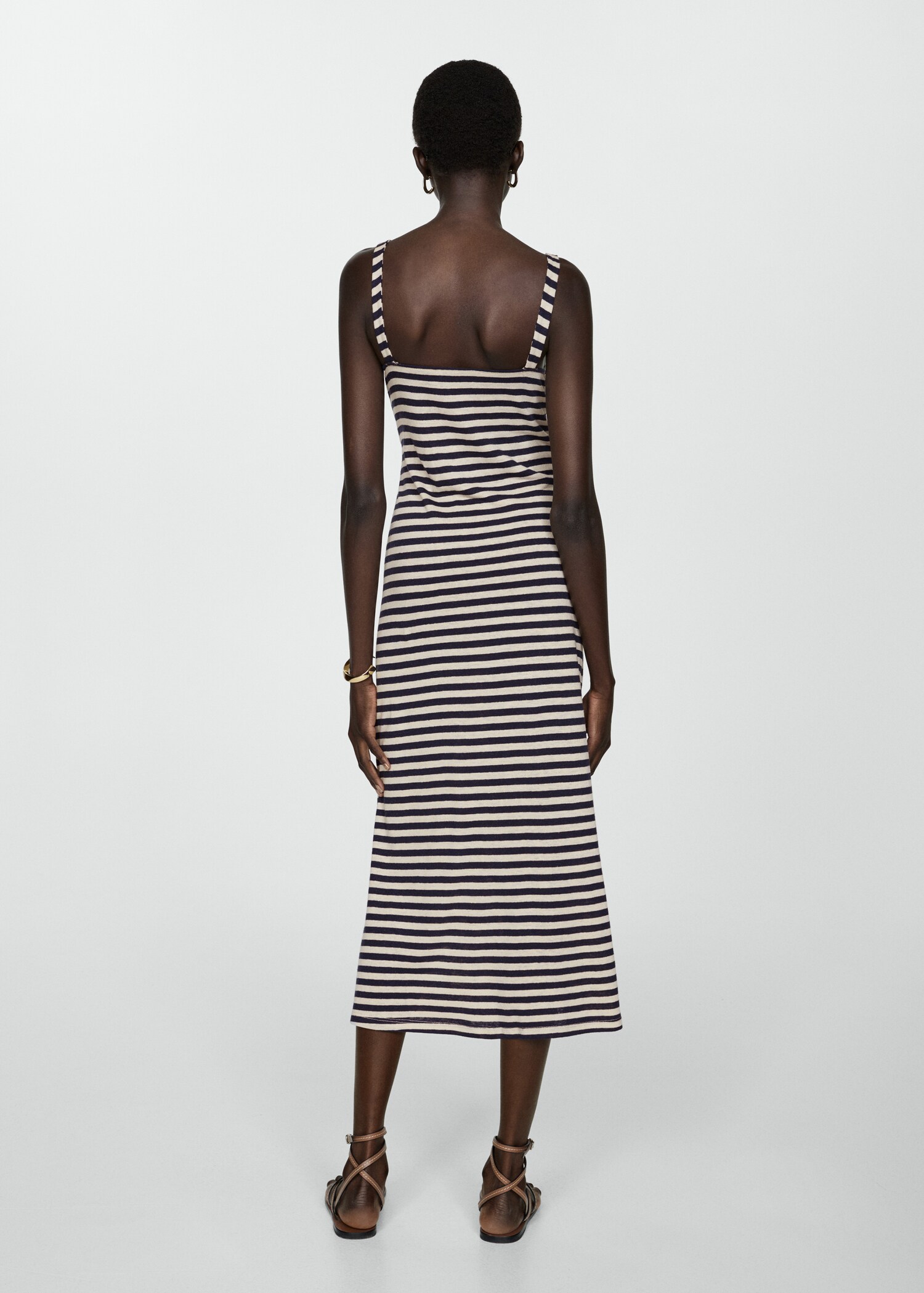 Linen dress with knot detail - Reverse of the article
