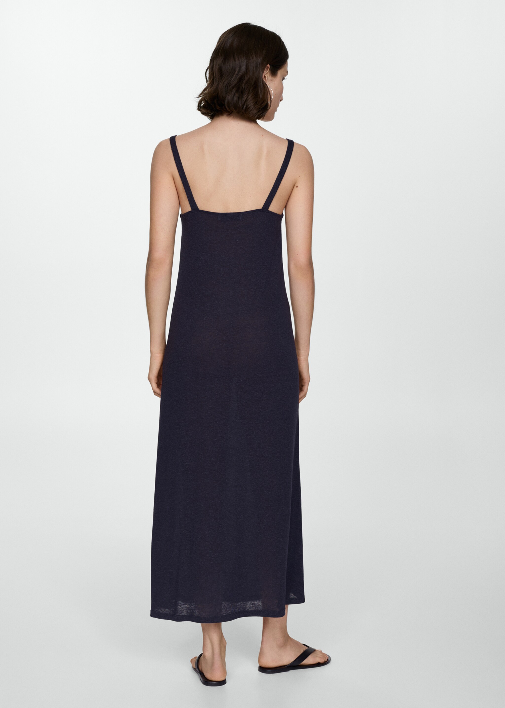 Linen dress with knot detail - Reverse of the article