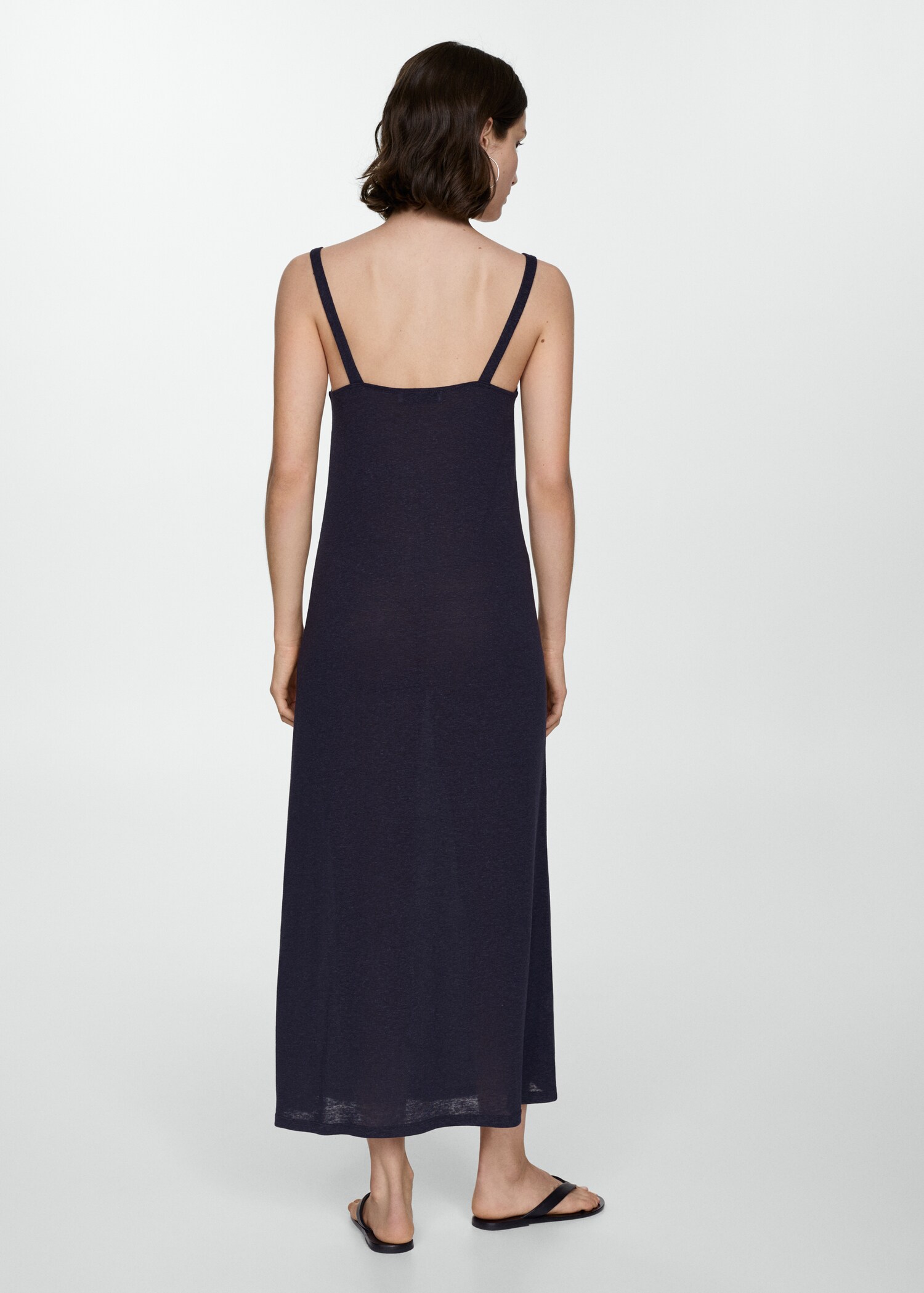 Linen dress with knot detail - Reverse of the article