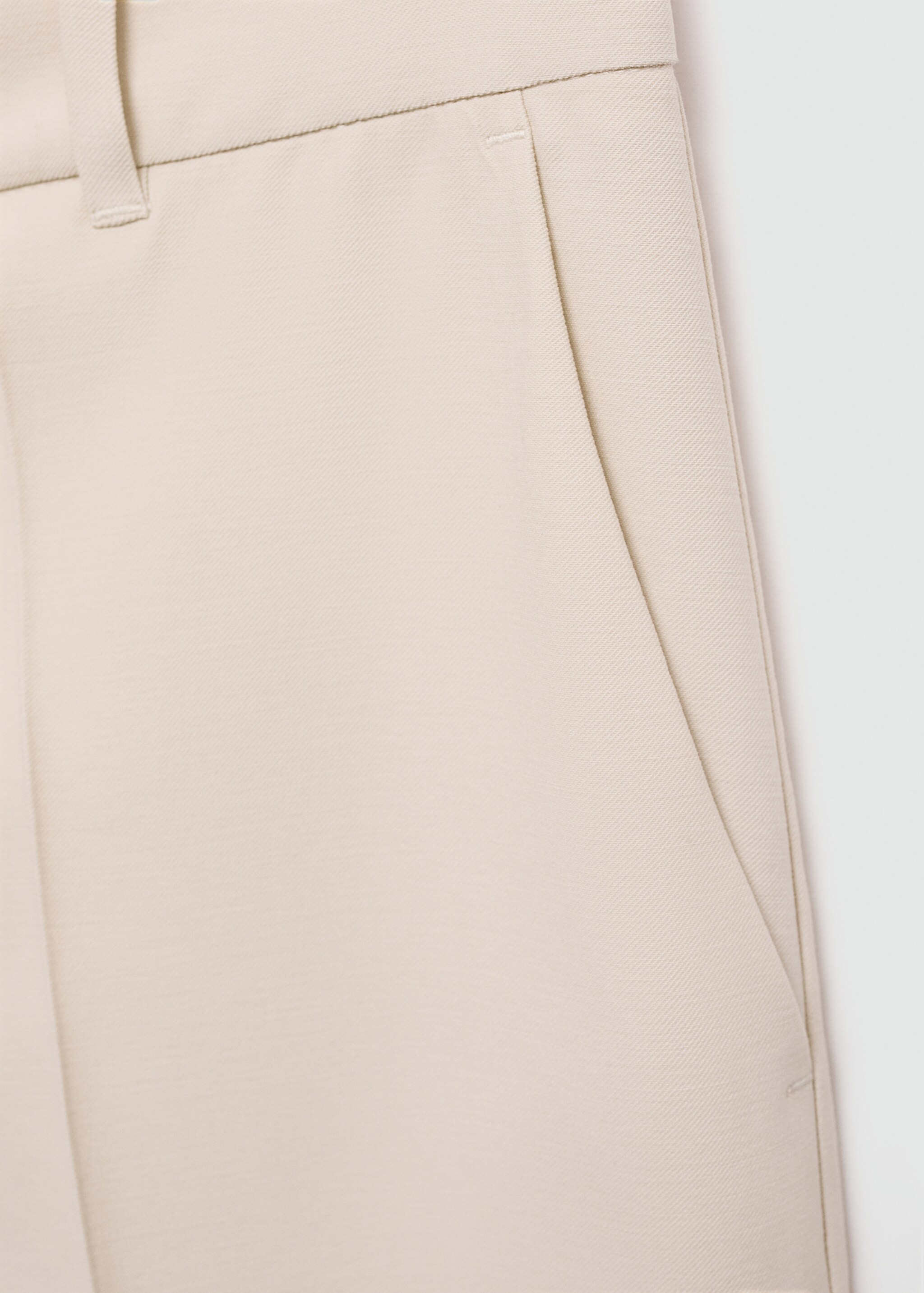 Pantalón pinzas wideleg - Detalle del artículo 0, Crudo. Ref: 77020374-00.
