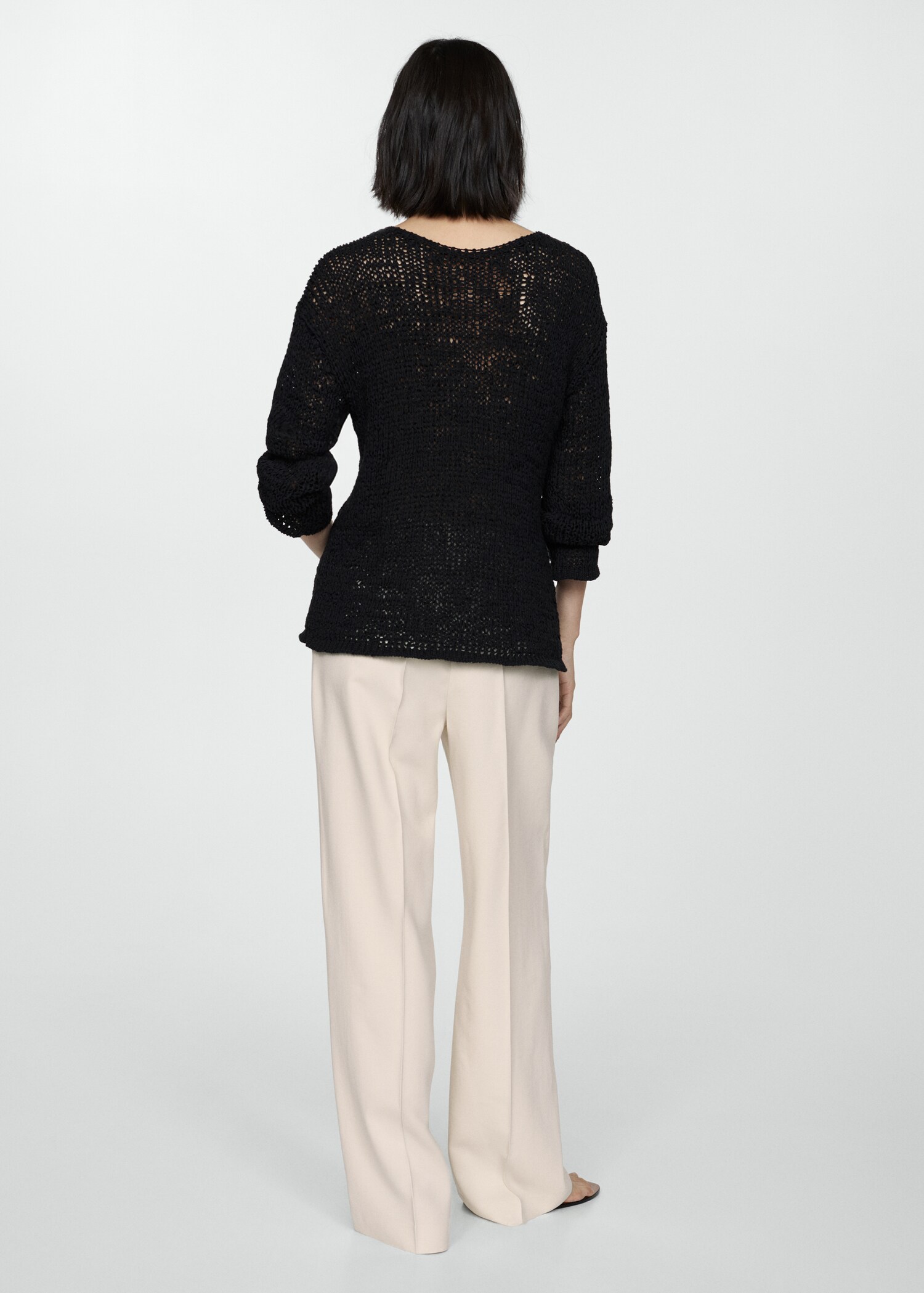 Wideleg pleated trousers - Reverse of the article