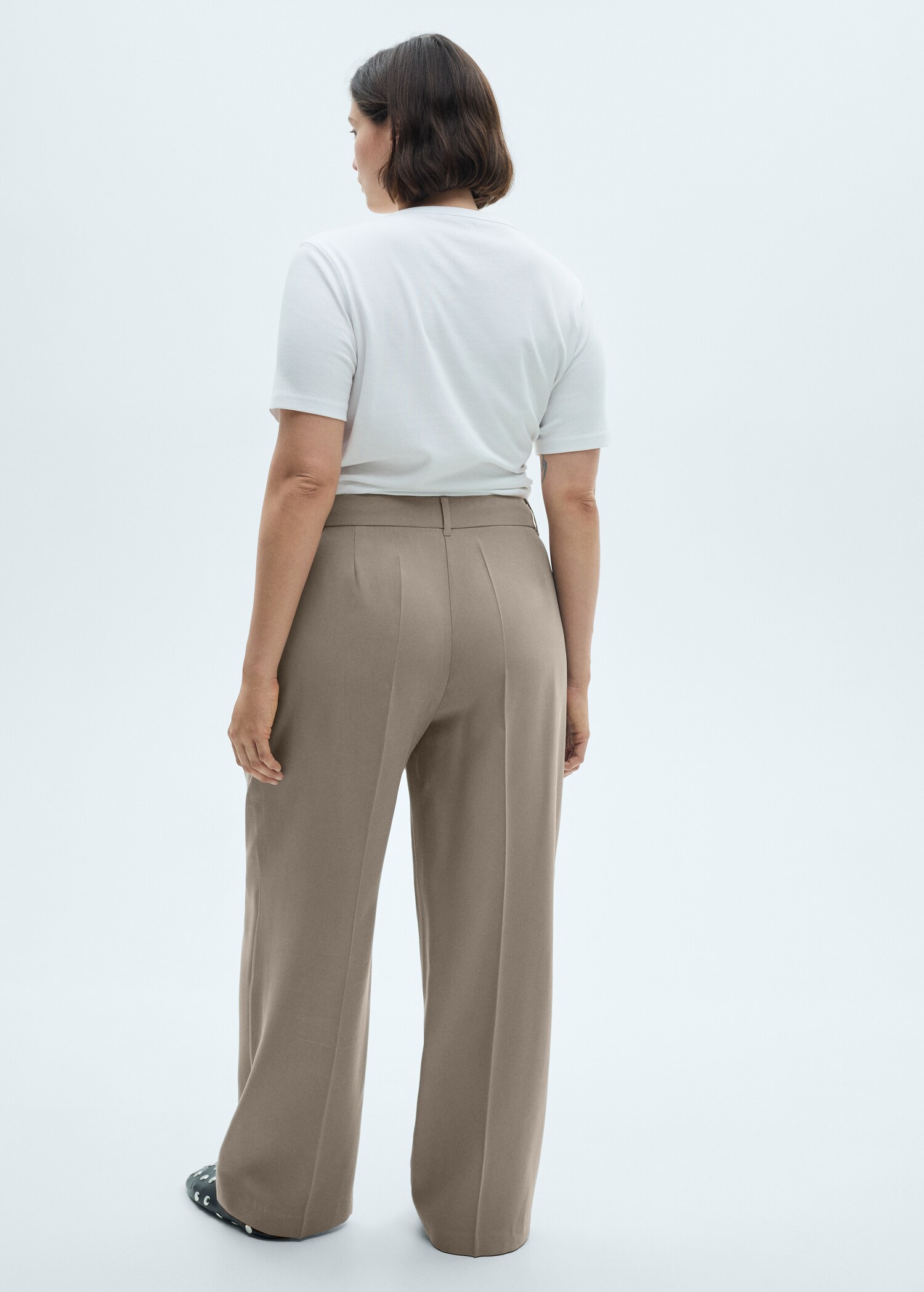 Wideleg pleated trousers - Details of the article 4