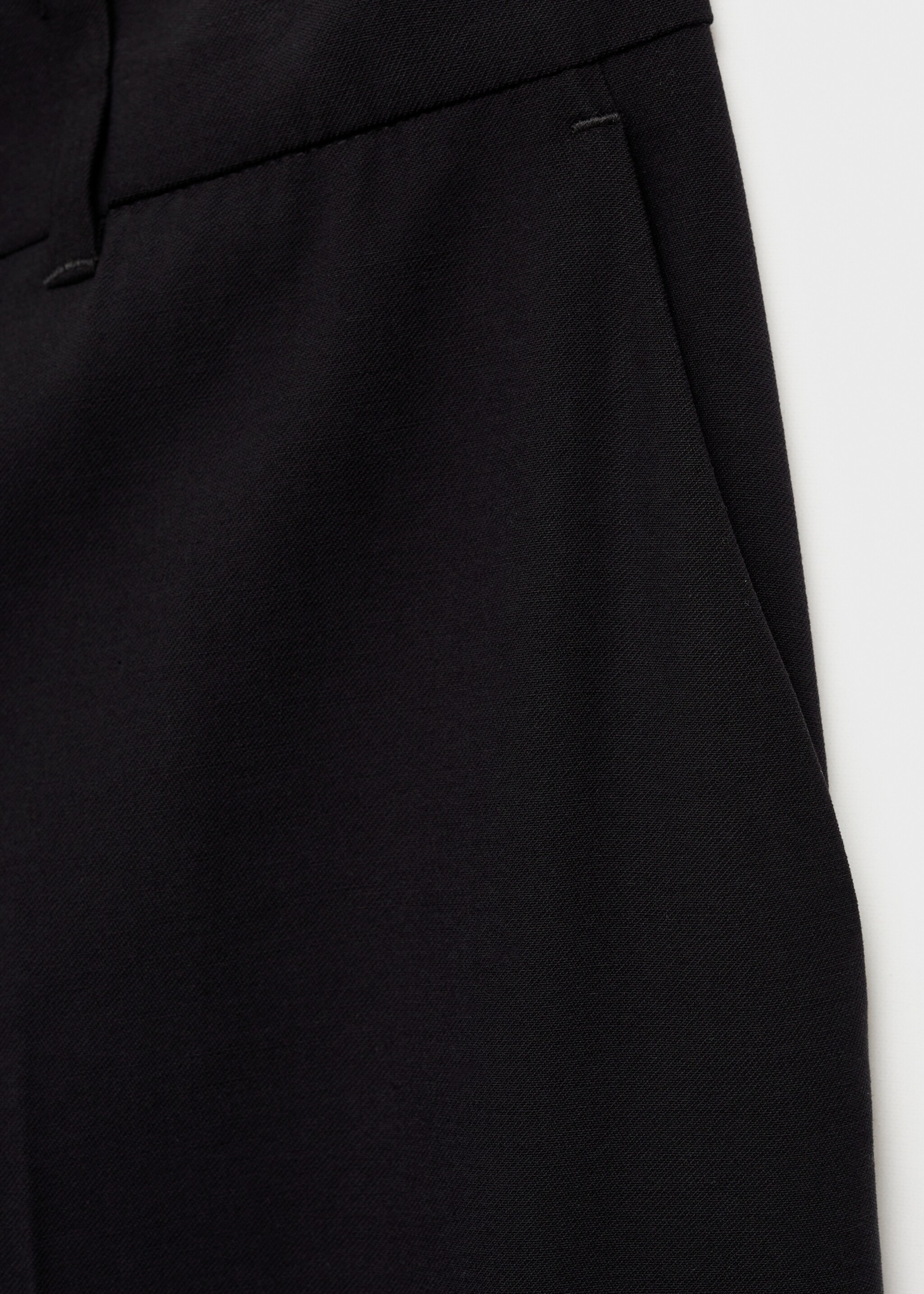 Pantalons pinces wideleg - Detall de l'article 0, Negre. Ref: 77020374-00.