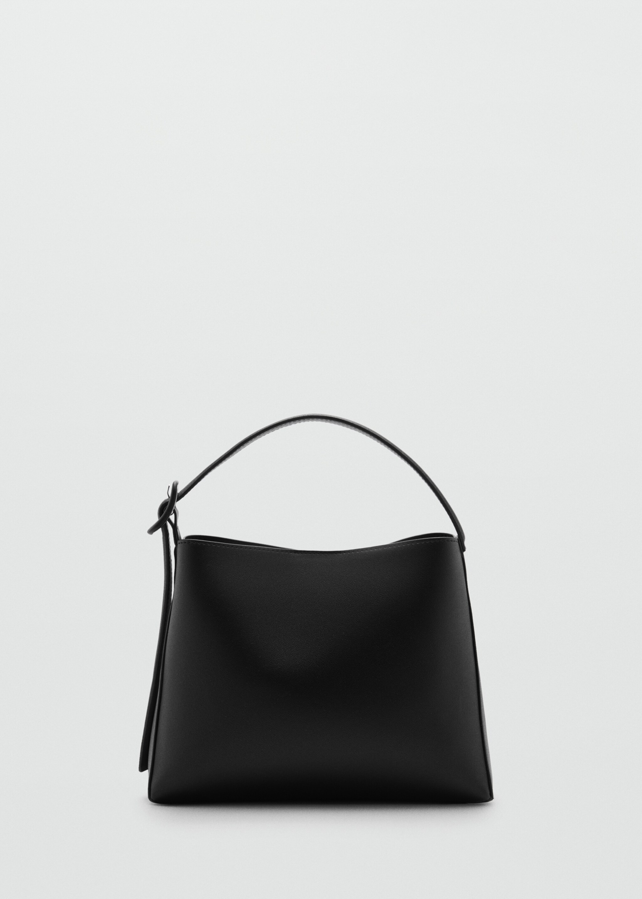 Mini shopper bag with buckle - Article without model, Black. Ref: 77020375-00.