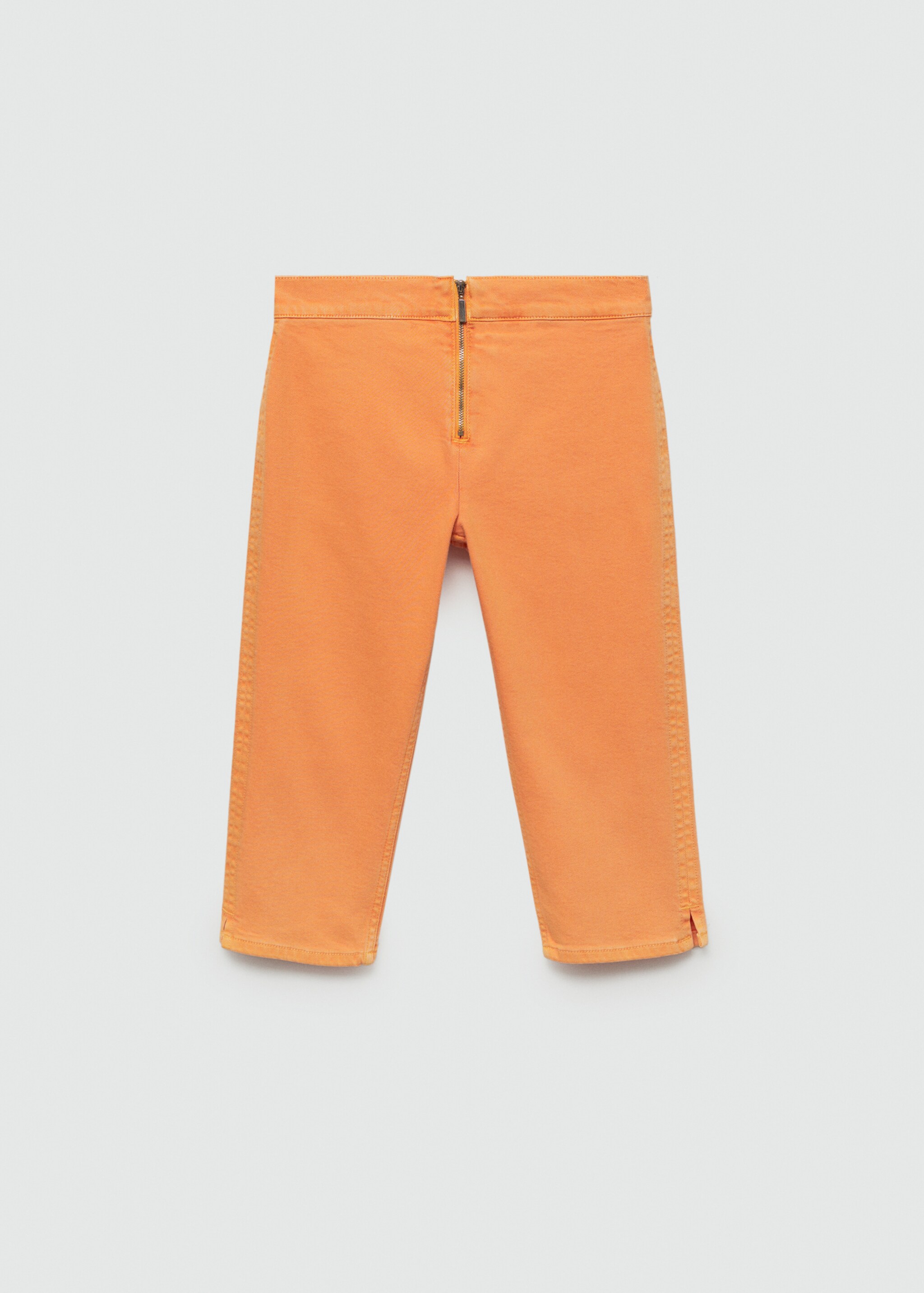 Slim-fit capri jeans with zip - Article without model