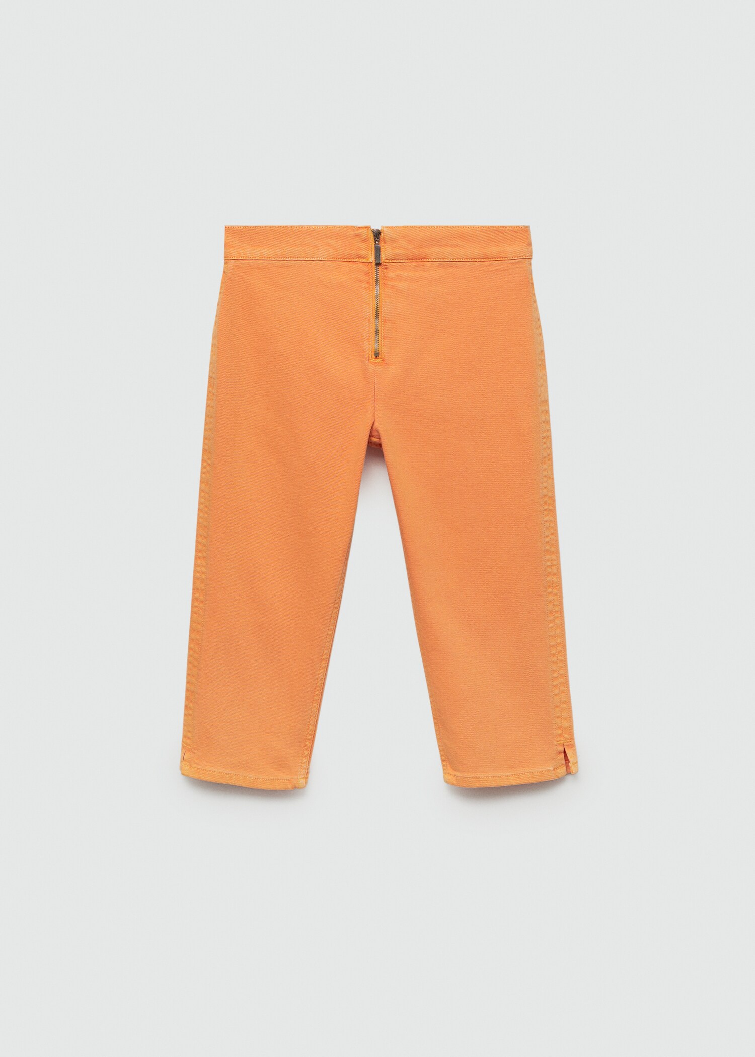 Slim-fit capri jeans with zip - Article without model