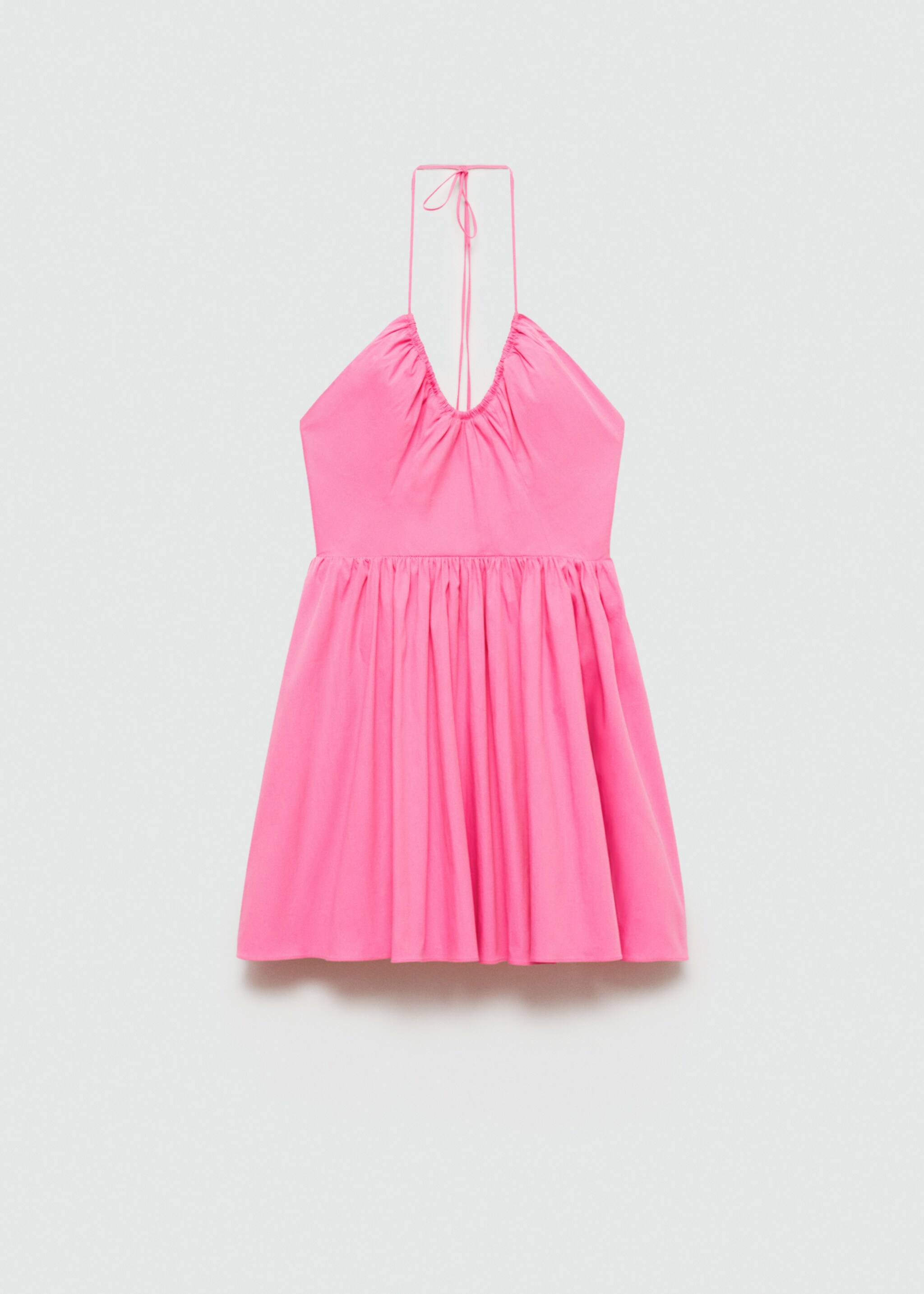 Cotton dress with gathered neckline - Article without model
